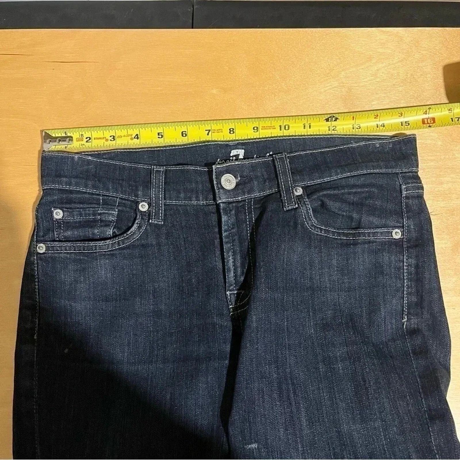 7 For All Mankind 7FAM Roxanne Skinny Jeans SZ 27 Dark Wash Size 27" / US 4 / IT 40 - 7 Thumbnail