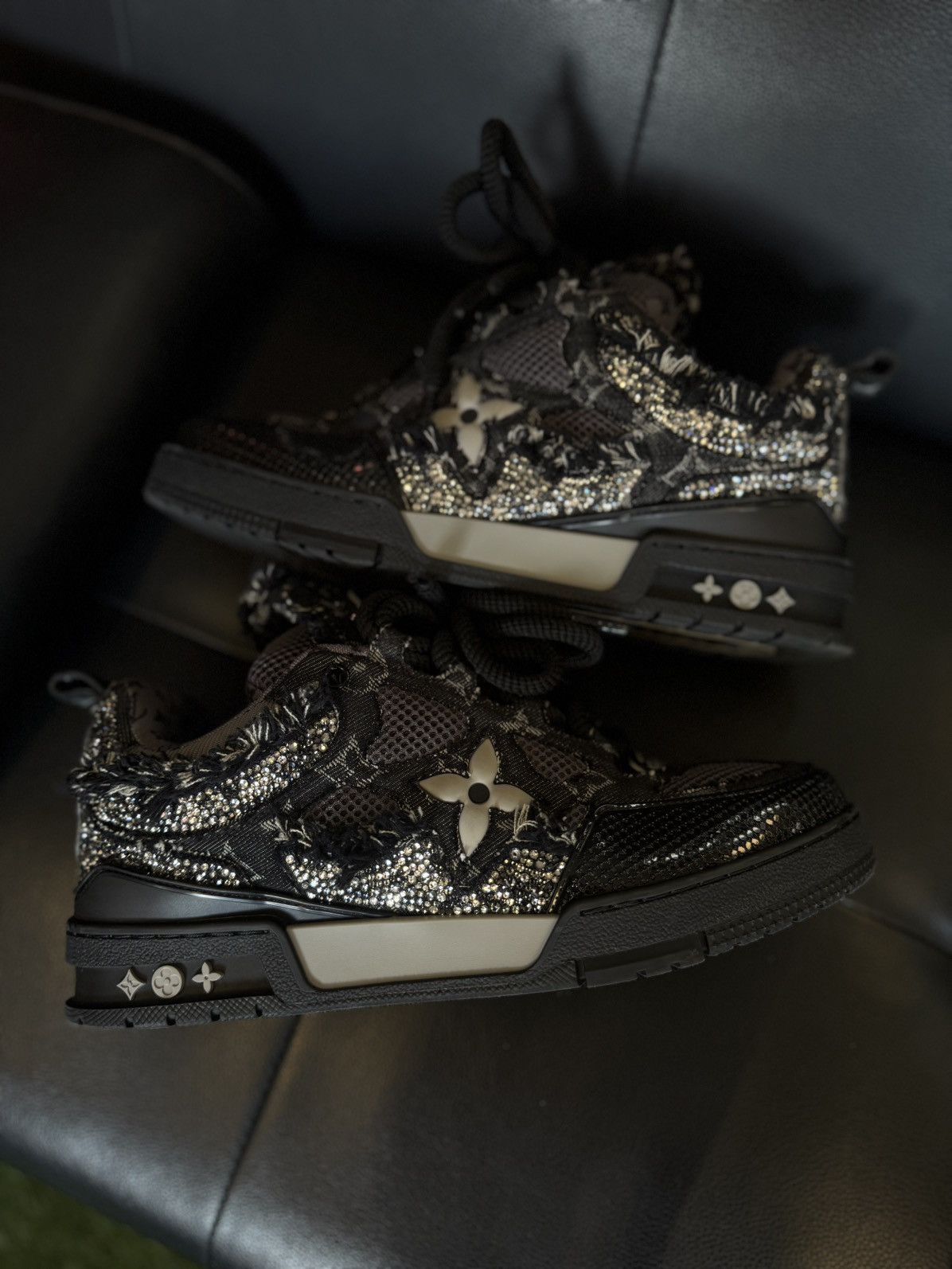 Louis Vuitton Louis Vuitton Swarovski Crystal Skates Black 8.5LV/9.5US Size US 9.5 / EU 42-43 - 3 Thumbnail