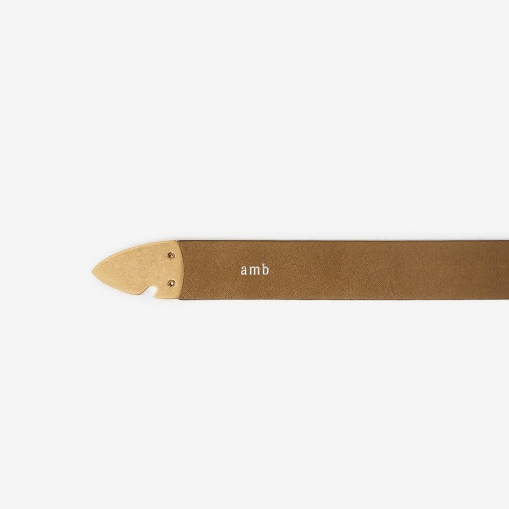 Burberry o1w1db10226 Size: S / Thin Leather B Shield End Belt Brown Size ONE SIZE - 2 Thumbnail