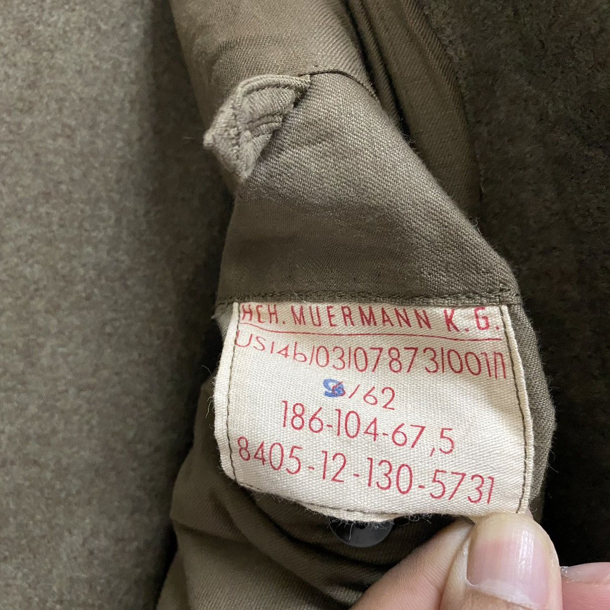 Other OG Vintage 60's HCH. MUERMANN K.G. Military Wool Army Size US L / EU 52-54 / 3 - 14 Thumbnail