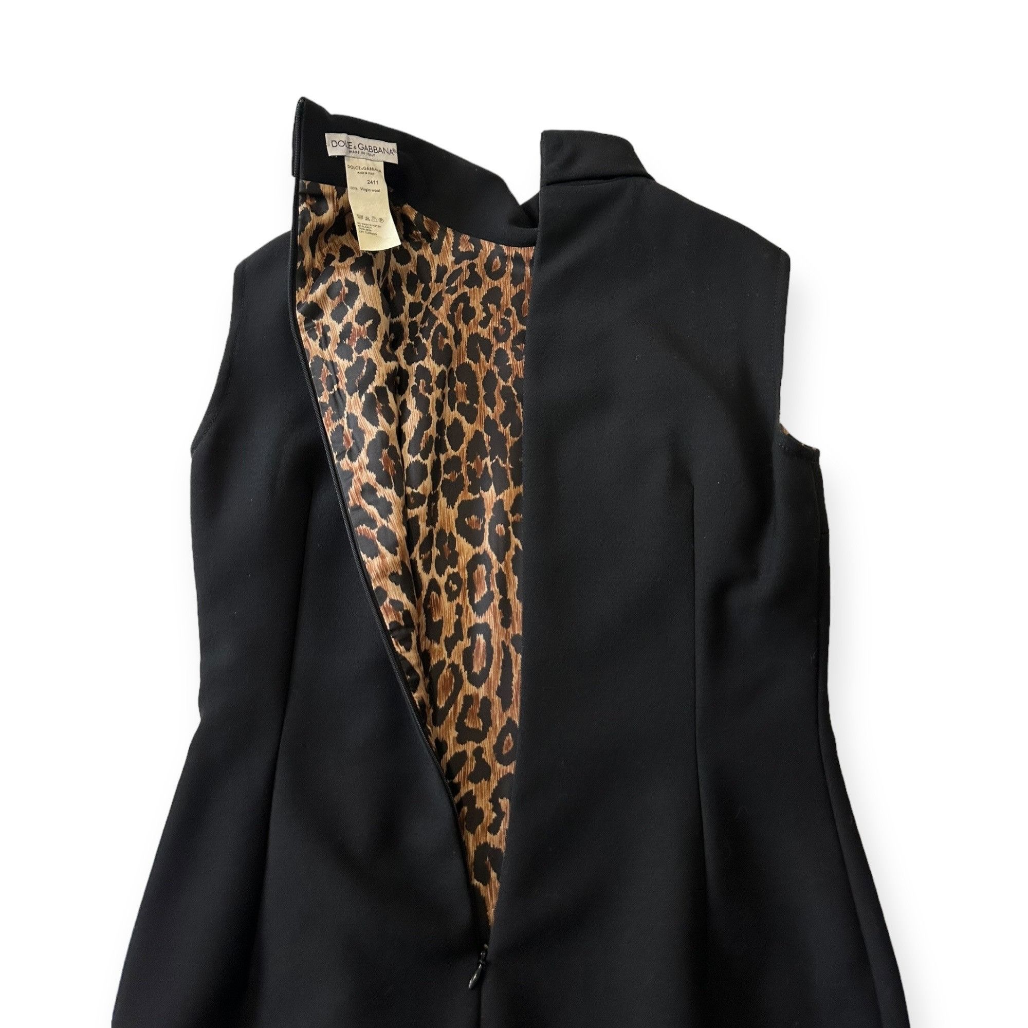 Dolce & Gabbana Dolce & Gabbana Wool Sheath Dress Leopard Lining IT 46 Size L / US 10 / IT 46 - 11 Thumbnail