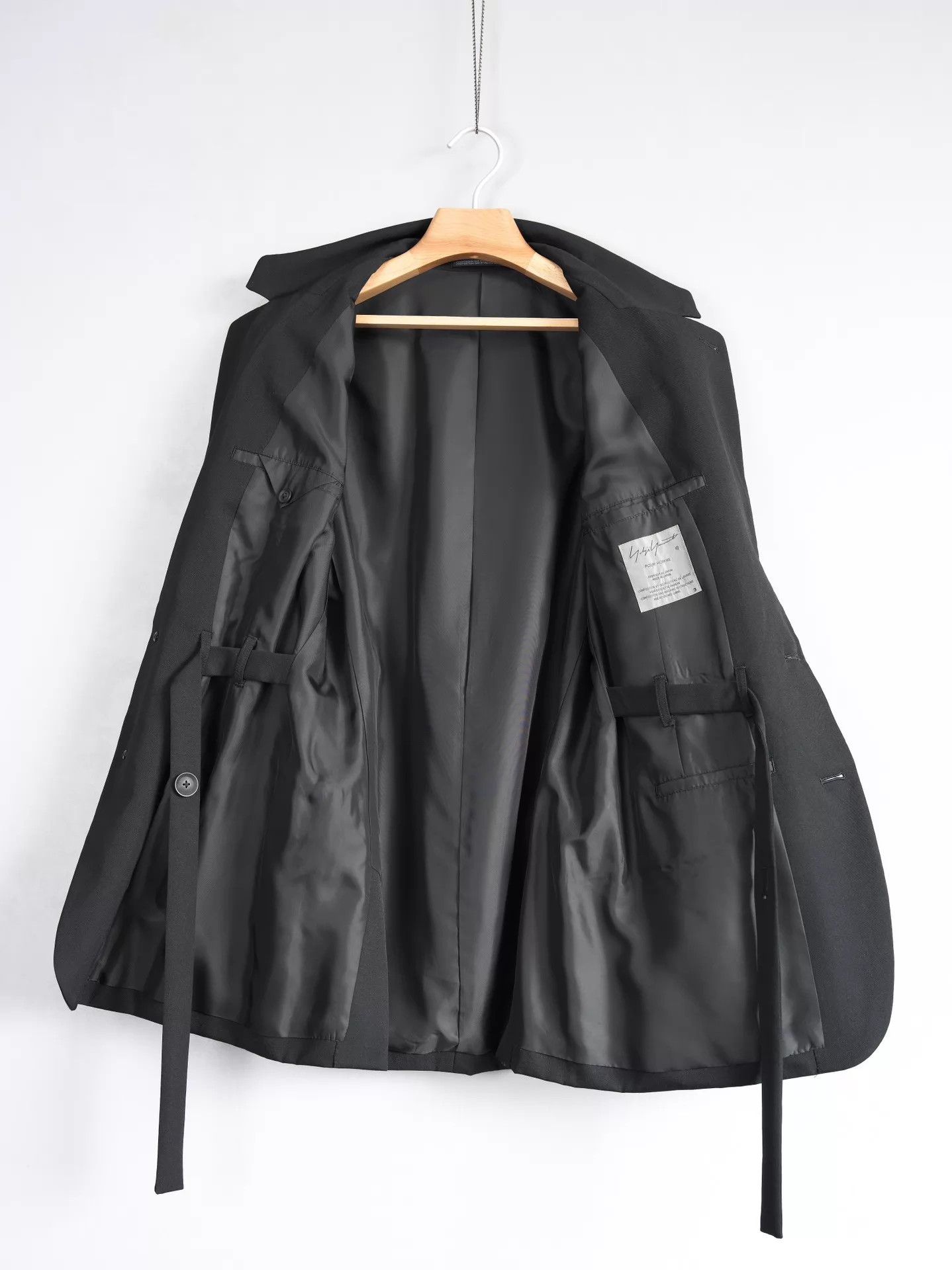 Yohji Yamamoto Yohji Yamamoto 19AW Mafia Tie-Waist Jacket Size US L / EU 52-54 / 3 - 6 Thumbnail