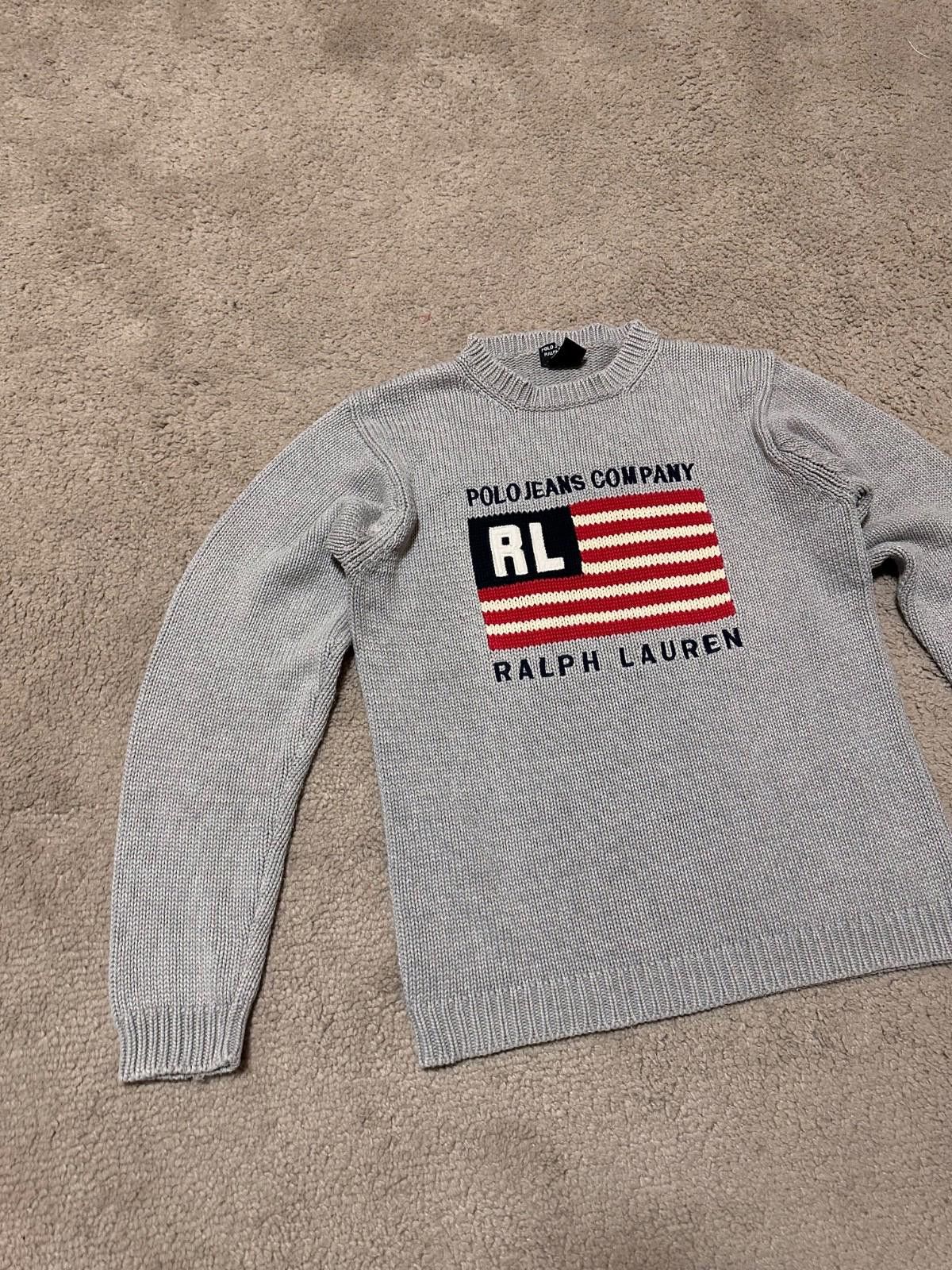 Polo Ralph Lauren Polo Jeans Ralph Lauren Heavyweight American Flag Sweater Size US L / EU 52-54 / 3 - 2 Thumbnail