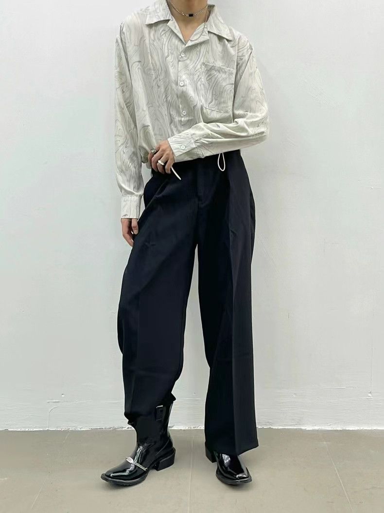 Japanese Brand × Vintage Vintage Wave Pattern Casual Loose Long Sleeve Shirt Size US M / EU 48-50 / 2 - 7 Thumbnail