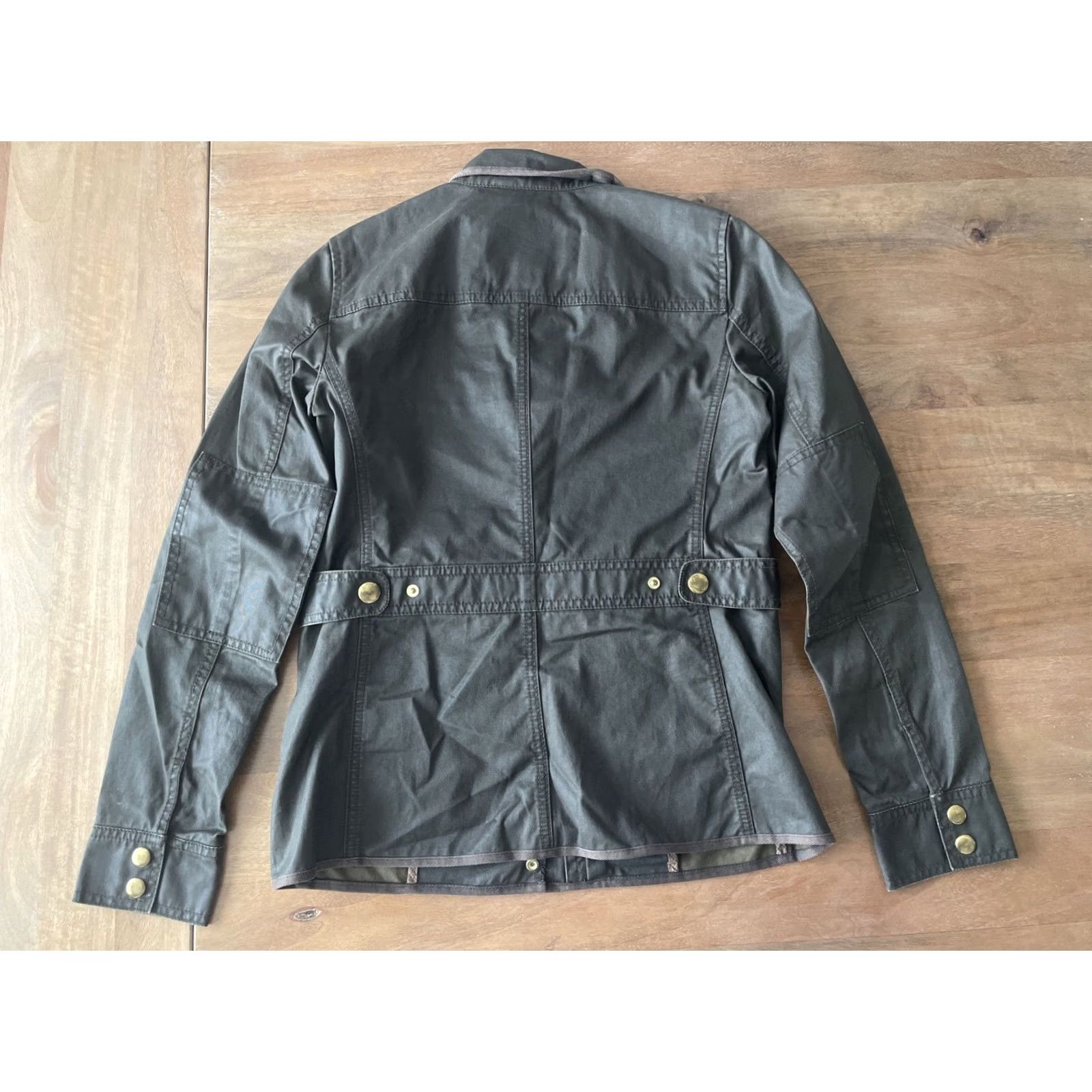 J.Crew VINTAGE J.CREW Downtown Field Jacket Womens XXS Green Waxed Canvas Full Zip Coat Size XXS / US 00 / IT 34 - 2 Thumbnail