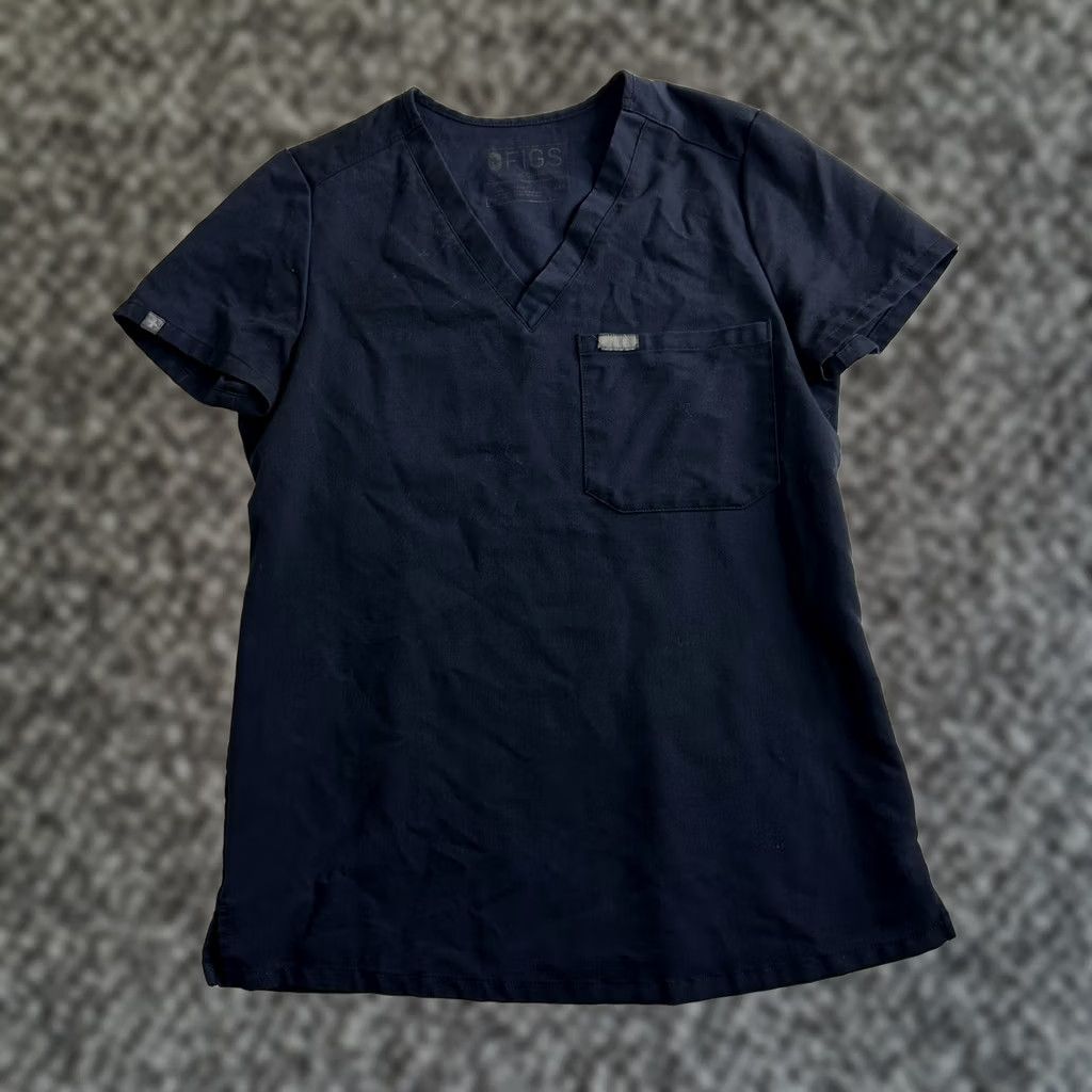 Vintage FIGS Scrub Top Shirt Women’s XXS V Neck Blue Technical Collection Blue Size XXS / US 00 / IT 34 - 1 Thumbnail