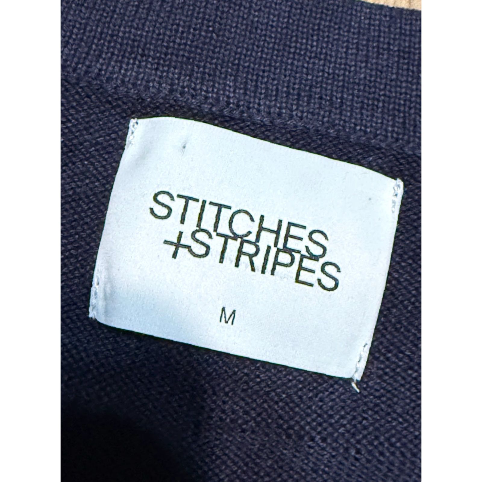 Vintage Stitches + Stripes Shirt Womens Medium Blue Long Sleeve V-Neck Casual Shirt Size M / US 6-8 / IT 42-44 - 5 Thumbnail