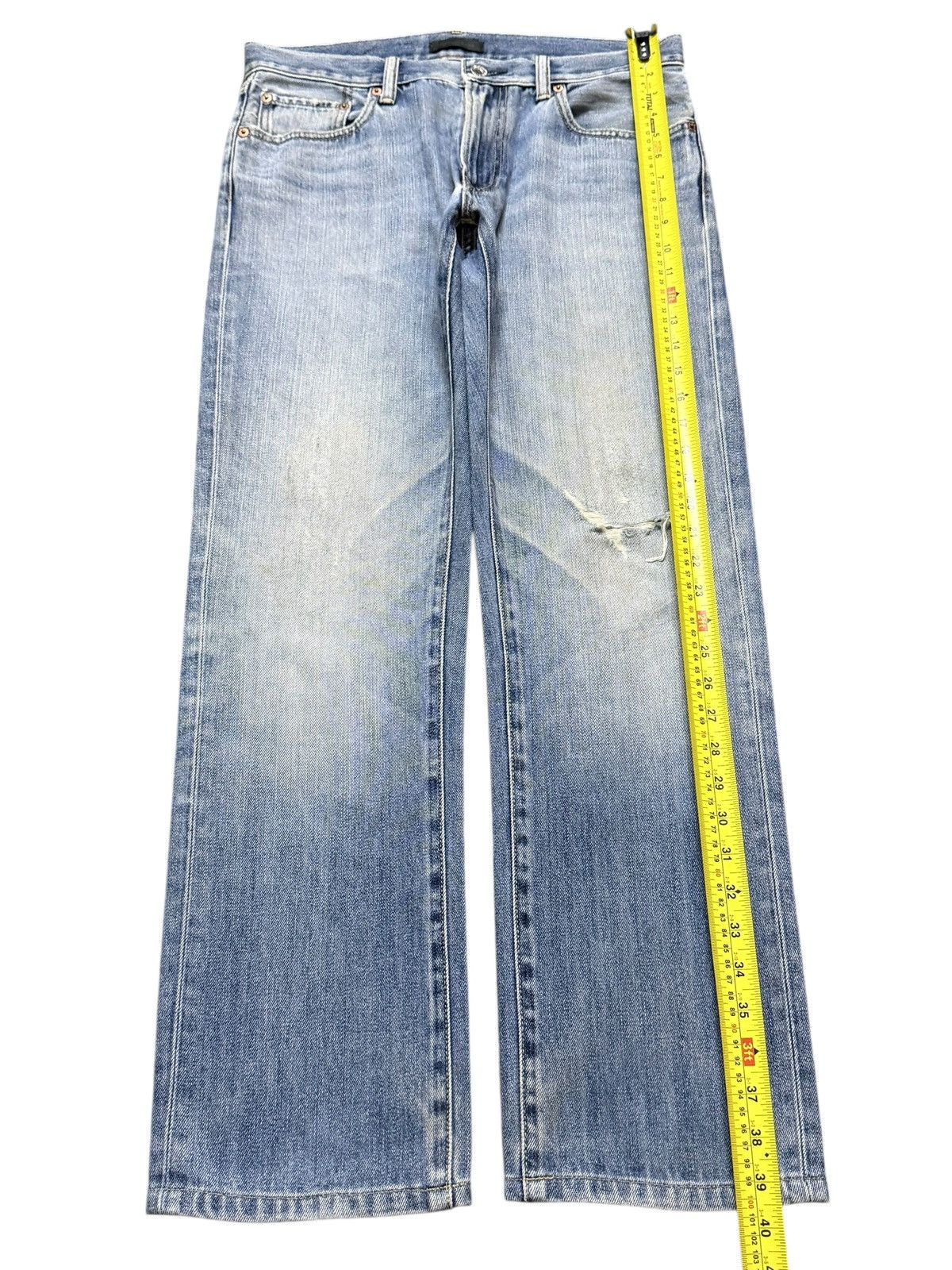 Uniqlo Vintage Y2K Uniqlo Light Faded Wash Distress Straight Leg Size US 32 / EU 48 - 13 Thumbnail