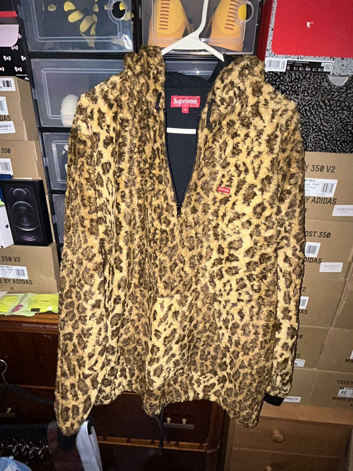 Supreme Supreme Fur Pullover Jacket Leopard SS14 size XL RARE JACKET Size US XL / EU 56 / 4 - 4 Thumbnail