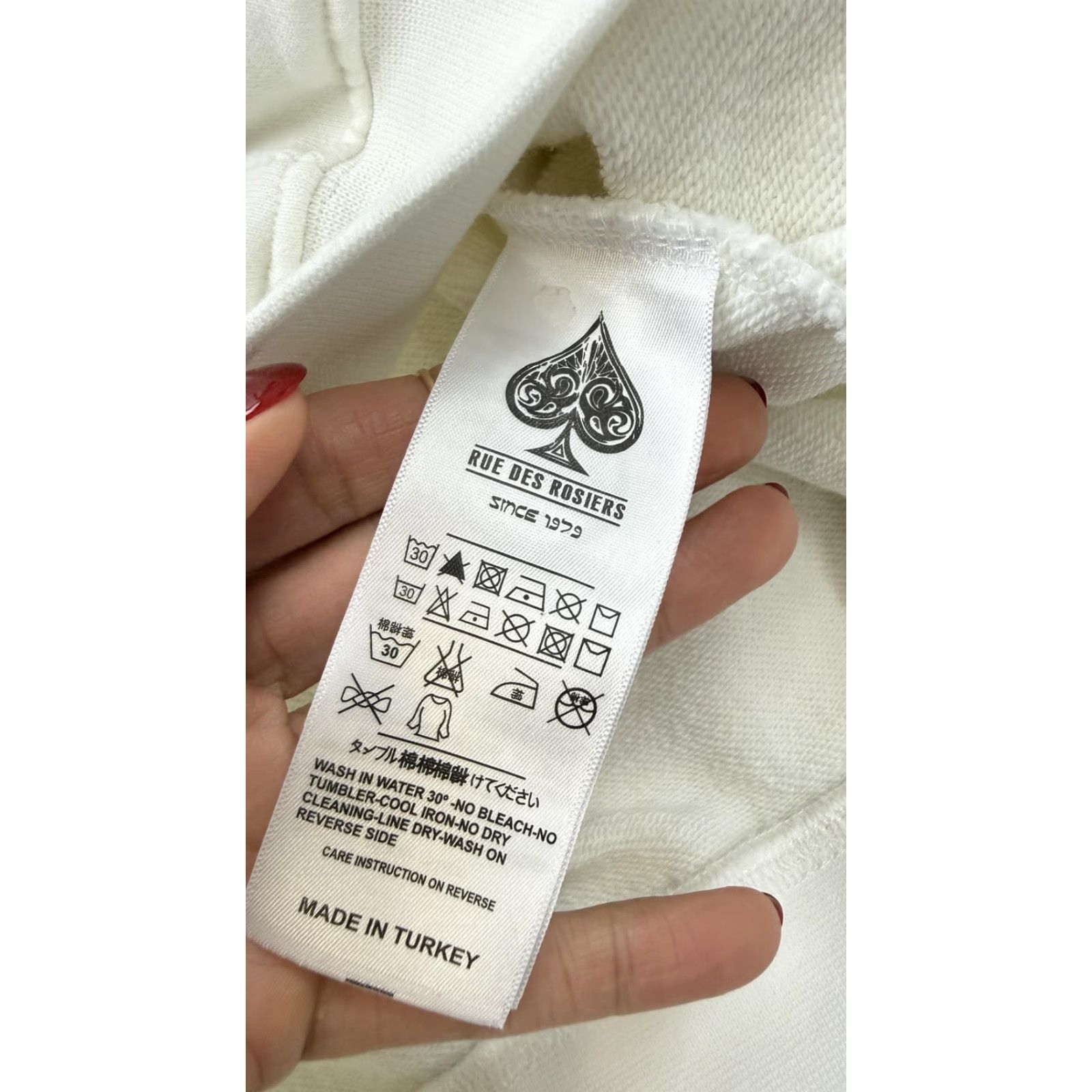 Vintage VINTAGE L'AS Du Fallafel Hoodie Mens Large White Zip Up Rue Des Rosiers Paris Sweatshirt Size US L / EU 52-54 / 3 - 6 Thumbnail