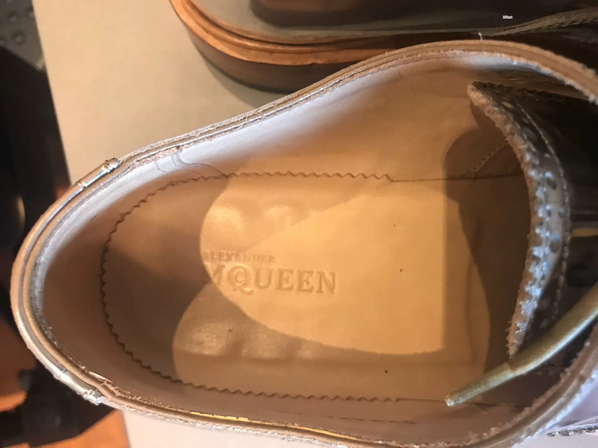 Alexander McQueen Alexander McQueen Silver Mirror Leather Shoes Size US 7 / EU 40 - 3 Thumbnail
