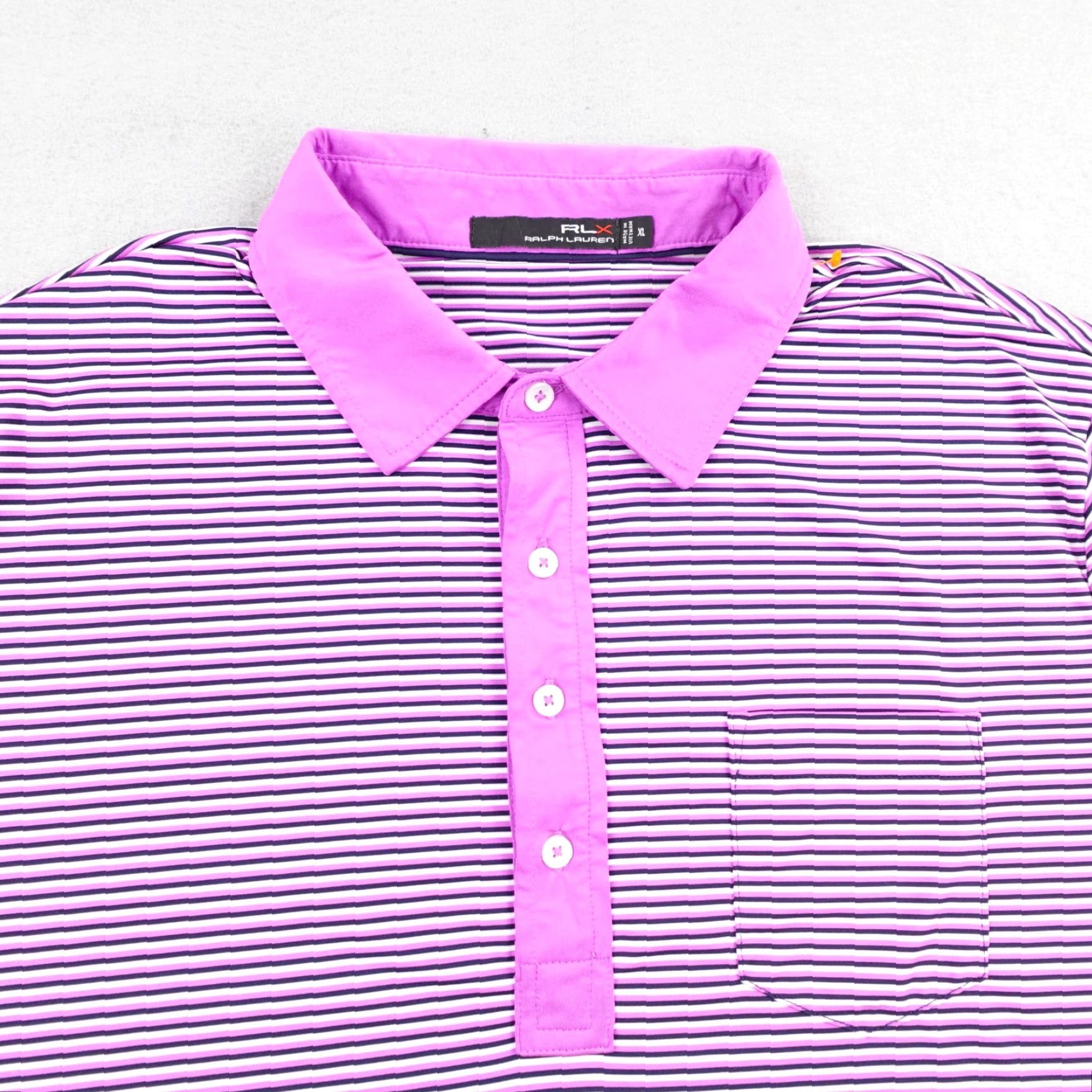 Ralph Lauren RLX Ralph Lauren Polo Shirt Mens XL Pink Purple Stripe Golf Wailea Maui Hawaii Size US XL / EU 56 / 4 - 2 Thumbnail