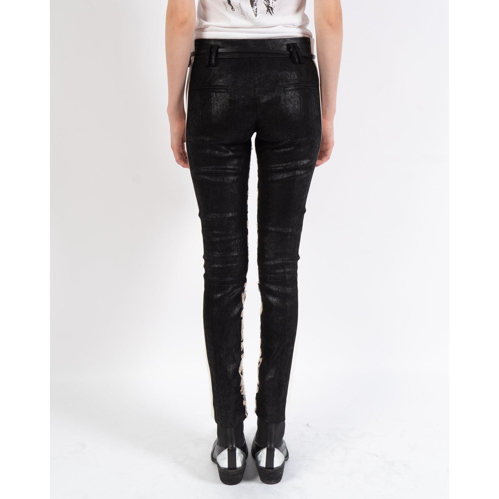 Haider Ackermann FW18 Leo Jacquard / Leather Skinny Trousers Size 26" / US 2 / IT 38 - 8 Thumbnail