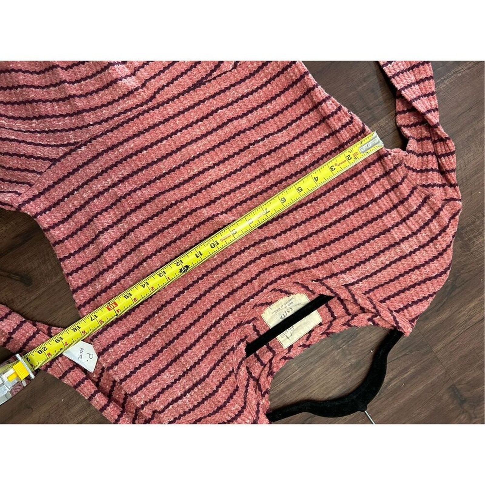 Free People Free People Auntie Em Waffle Knit Peplum Top, Pink, Sz XS Size XS / US 0-2 / IT 36-38 - 6 Thumbnail