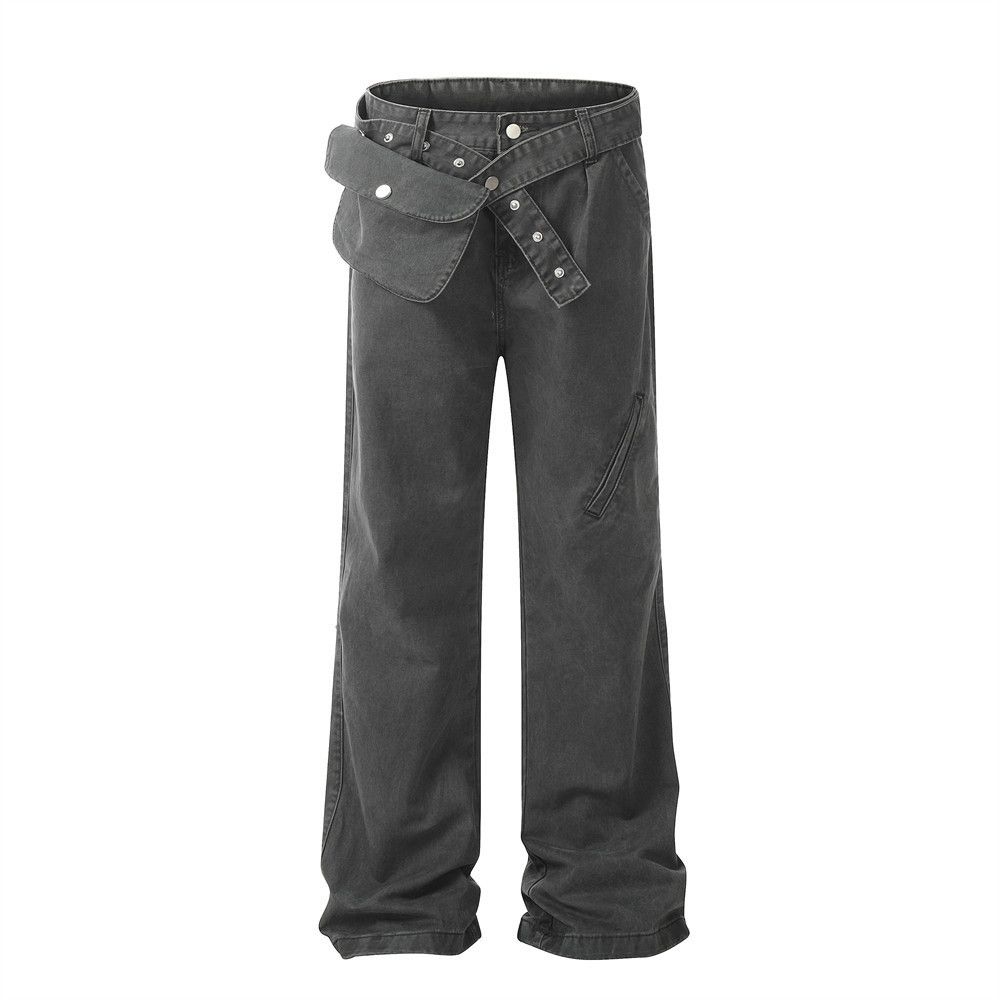 Japanese Brand × Jean Punk loose men's outdoor street trend washed cargo jeans Size US 32 / EU 48 - 1 Thumbnail