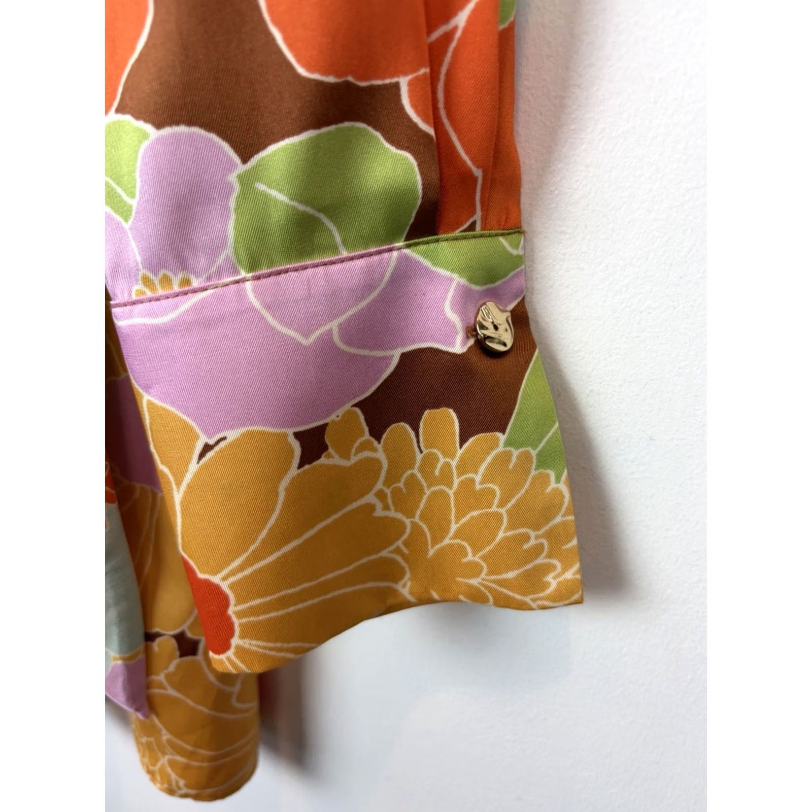 Forever 21 FOREVER 21 Y2K Wrap Mini Dress Womens M Floral Print 70s Hippie Bodycon Fit & Flare Short Brown Polyester Size M / US 6-8 / IT 42-44 - 7 Thumbnail