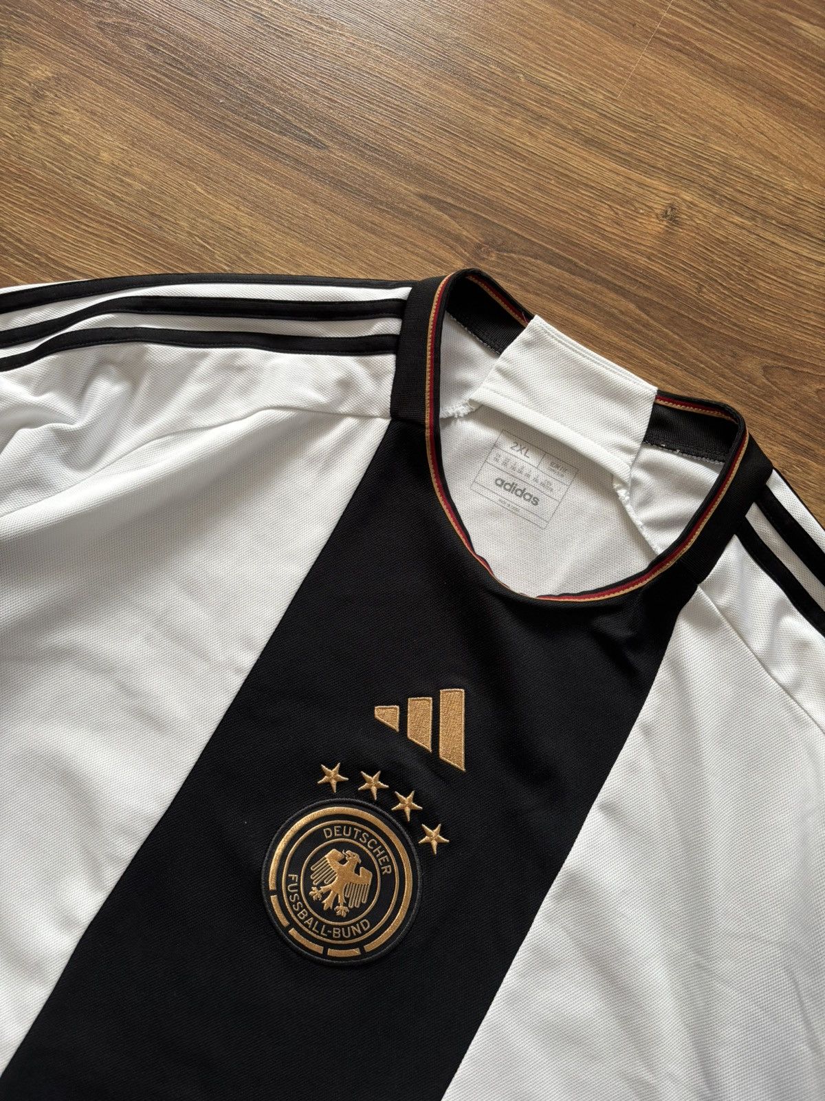Adidas × Vintage Adidas Germany 2022/23 Soccer Jersey Home Shirt Deutschland Size US XXL / EU 58 / 5 - 4 Thumbnail