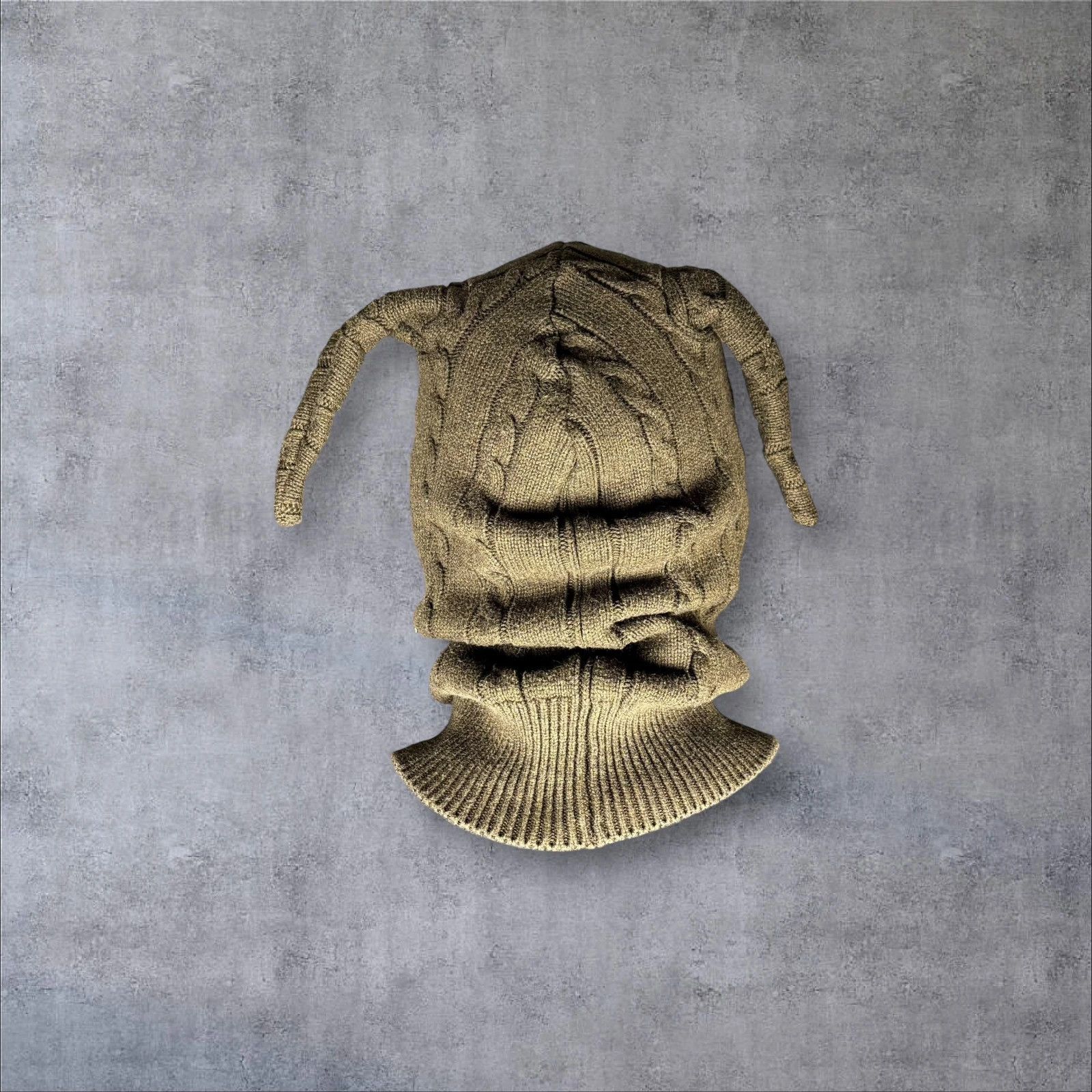Japanese Brand Cable Knit Balaclava Hat Size ONE SIZE - 7 Thumbnail