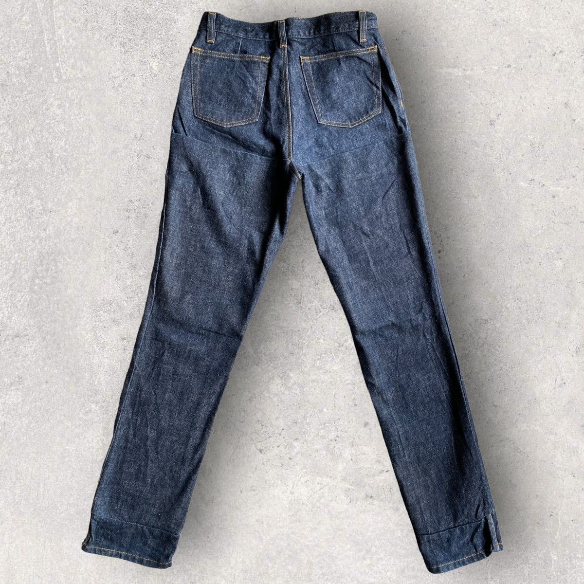 Helmut Lang Archive 1997 Raw Blue Back Leg Pockets Jeans Size US 29 - 2 Thumbnail