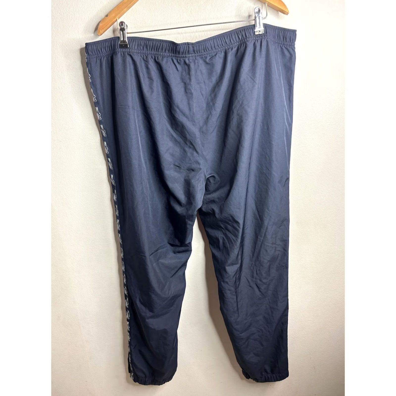 Vintage Lacoste Sport Pants Mens 3XL Blue Track Joggers Elastic Waist Logo Side Stripe Mens Size US 39 - 5 Thumbnail