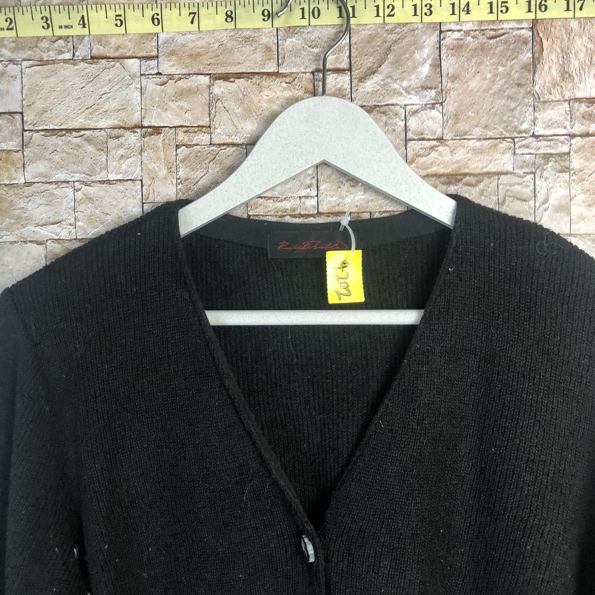 Homespun Knitwear × Japanese Brand Rich Hoble Black Cardigan Knitwear #A202 Size L / US 10 / IT 46 - 4 Thumbnail