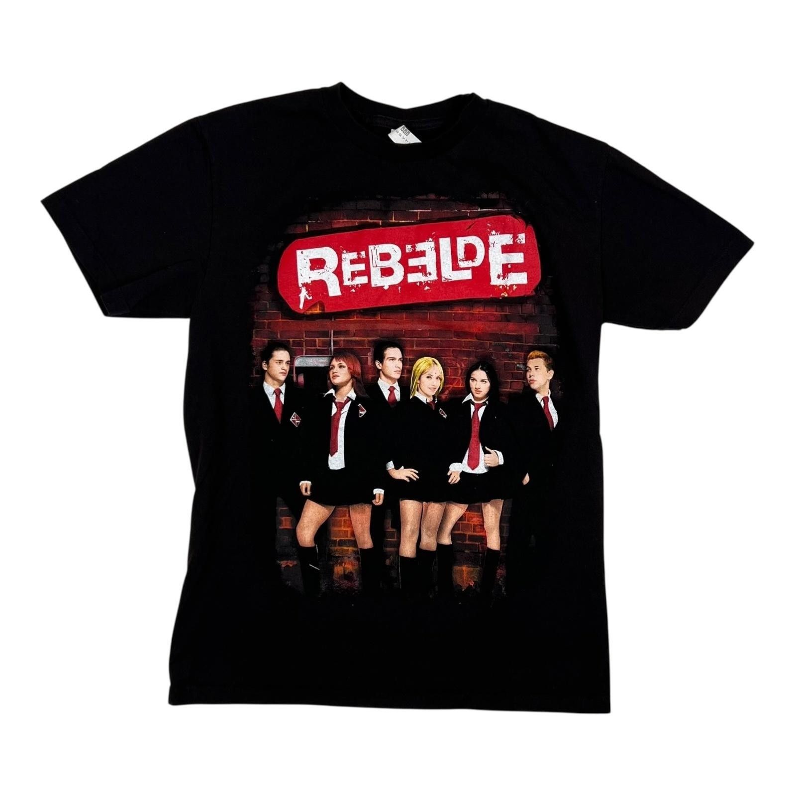 Other Rebelde T-Shirt Size Medium Black Graphic Tee Latin Pop Band Size US M / EU 48-50 / 2 - 1 Thumbnail
