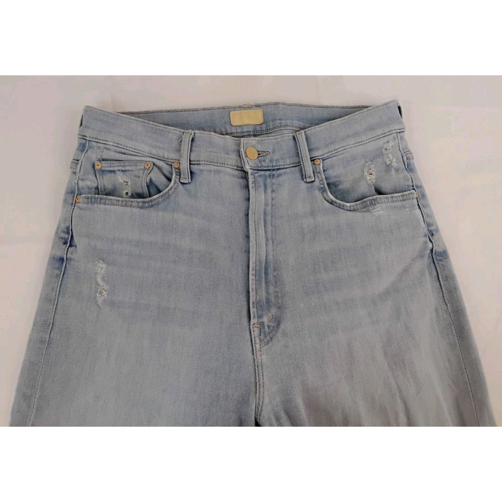MOTHER Mother High Waisted Rider Jeans Women's 31 Light Wash Size 31" - 4 Thumbnail