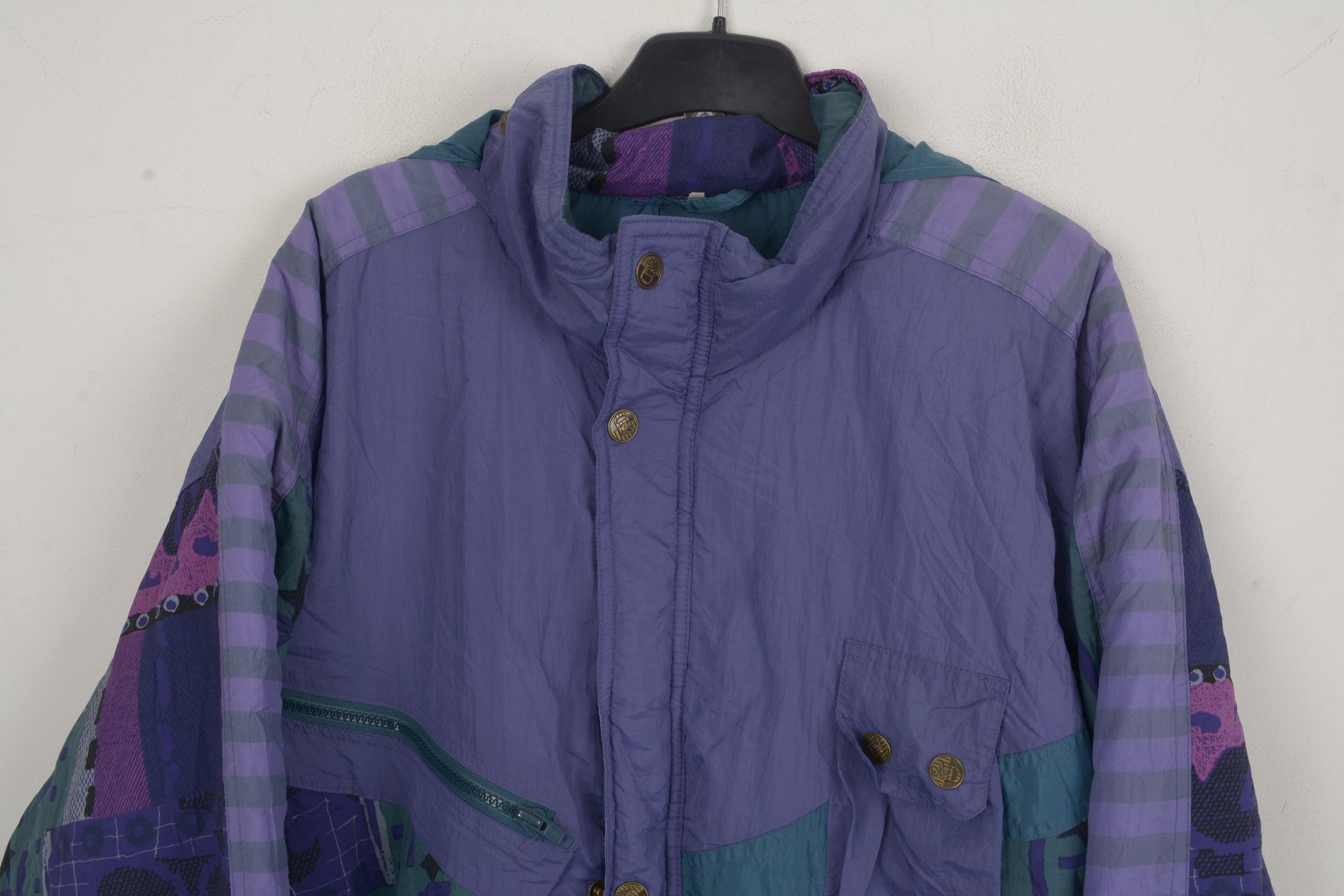 Vintage 💜 Funky 90s purple ski jumpsuit men’s xl – retro snow icon Size US 36 / EU 52 - 2 Thumbnail