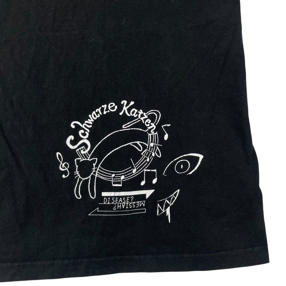 Vintage Vintage Schwarze Ratzen Cat Guitarist Tee Tshirt Size US L / EU 52-54 / 3 - 5 Thumbnail