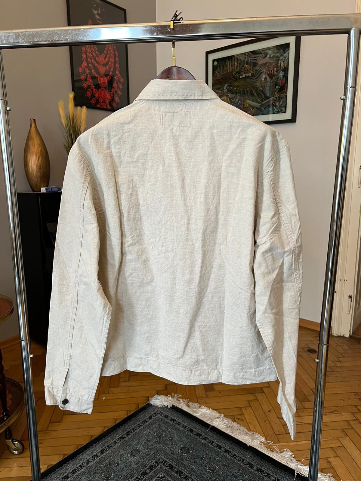 Prada Prada Linen Zip Up Jacket Size US XL / EU 56 / 4 - 5 Thumbnail