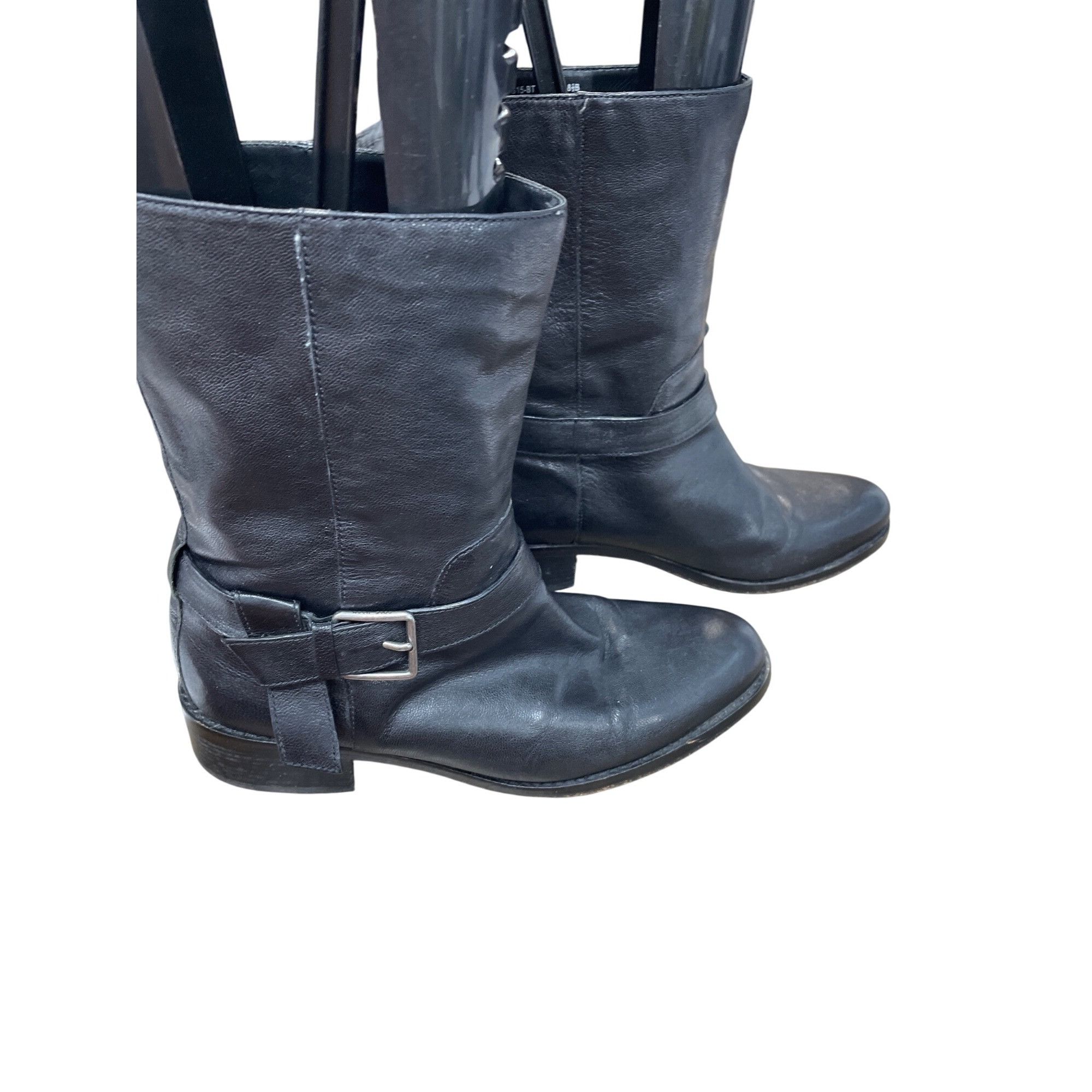 Cole Haan Cole Haan Grand Womans Black Leather Mid Calf Line Boots Sz Size US 8.5 / IT 38.5 - 4 Thumbnail