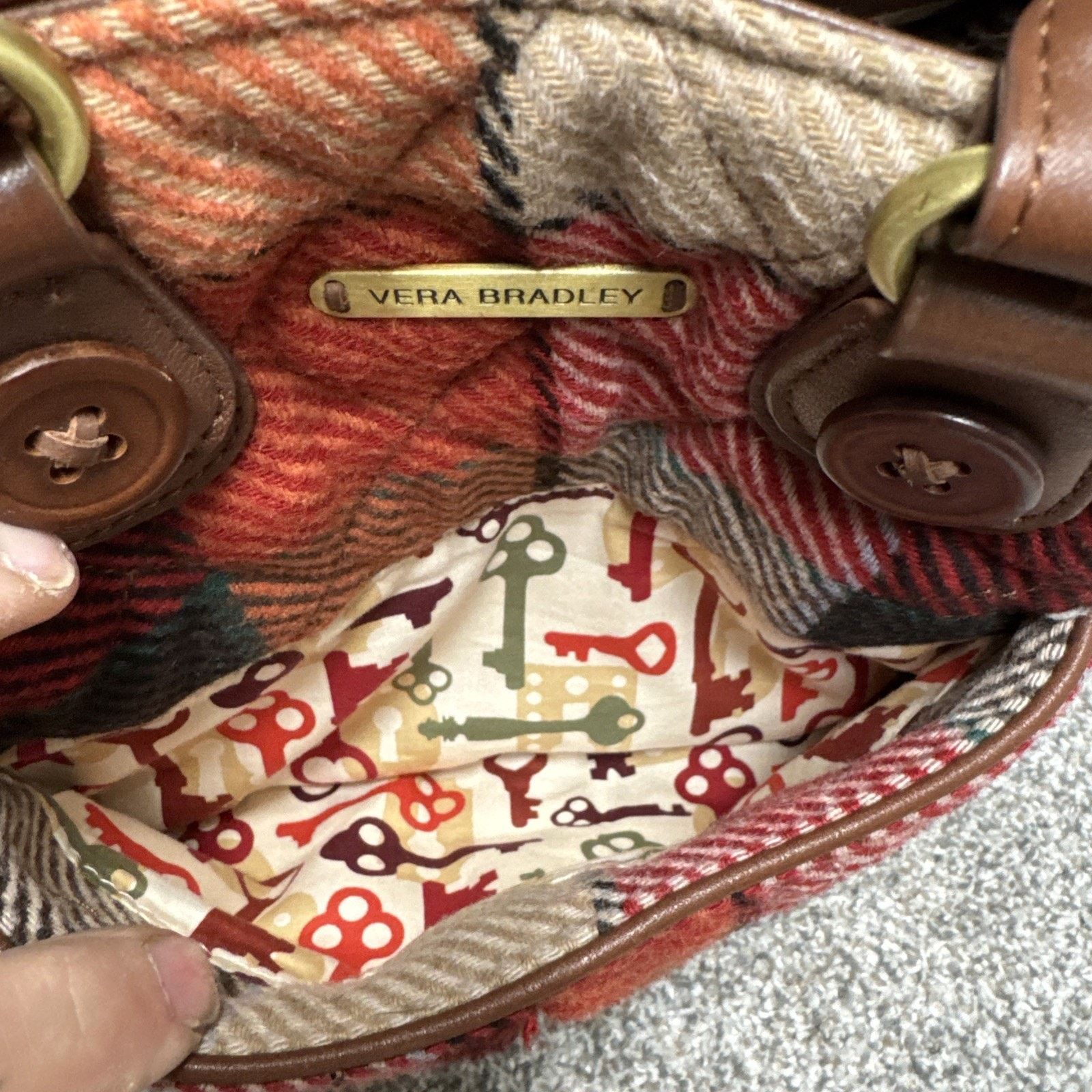 Vera Bradley Vera Bradley Purse Quilted Wool Leather Boho Retro Y2K Size ONE SIZE - 10 Thumbnail