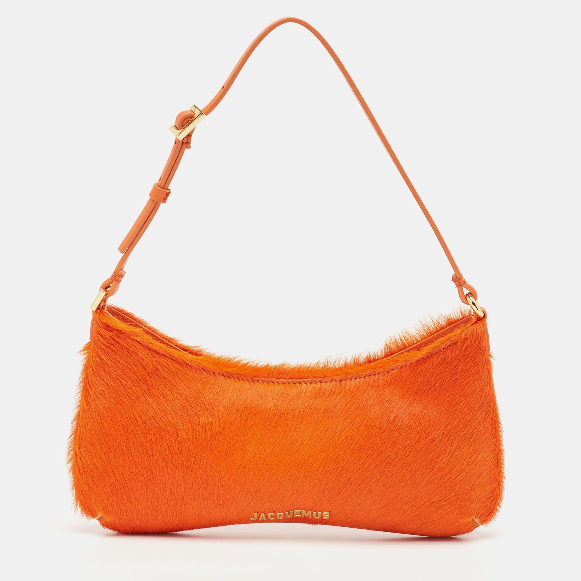 jacquemus orange fluffy bag