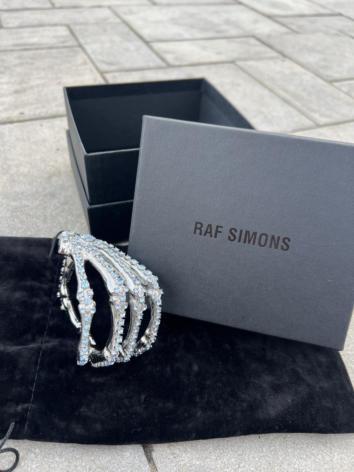Raf Simons Raf Simons “Sapphire” Swarovski Skeleton Bracelet