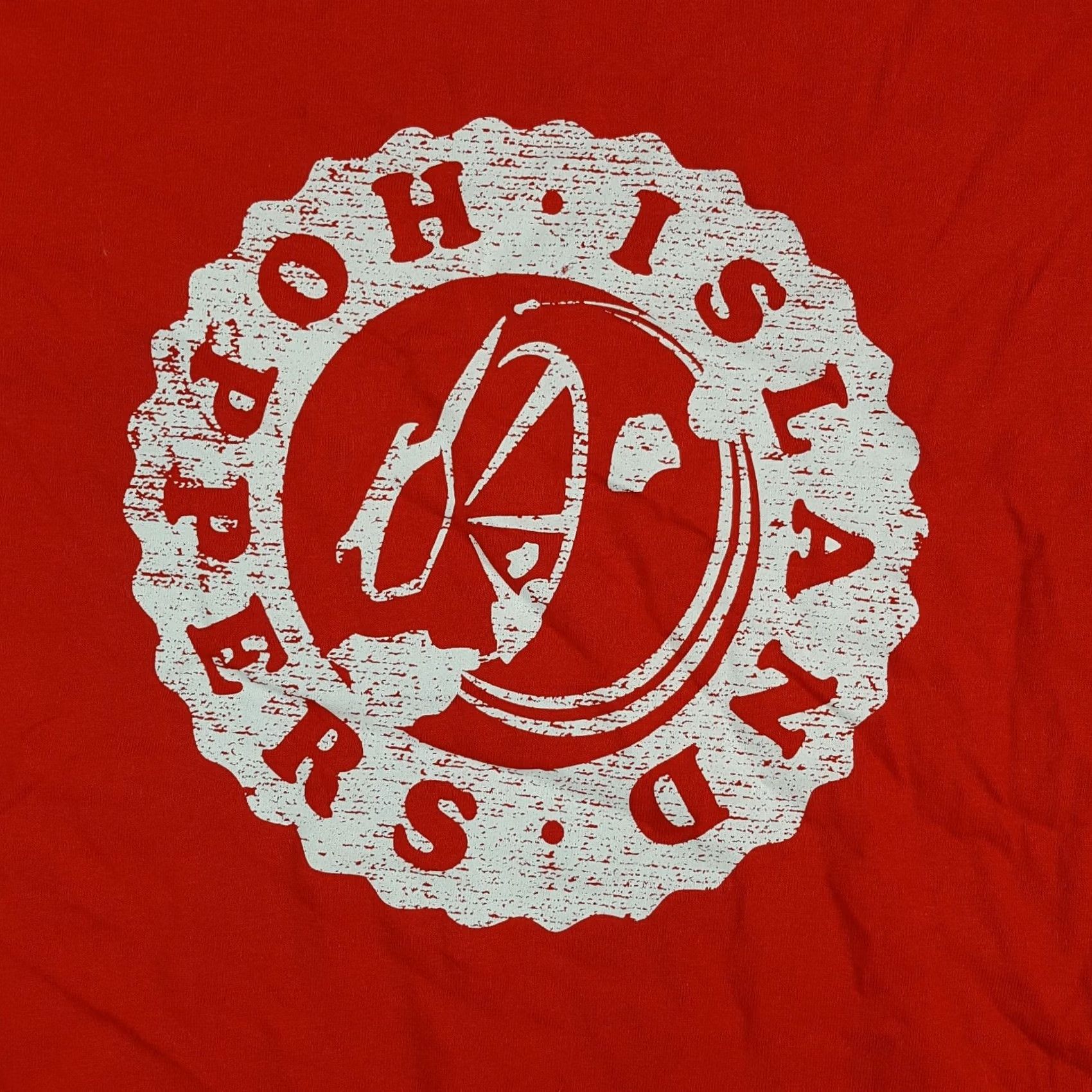 Delta Hoppers Island T-Shirt Red Short Sleeve Delta Unisex Adults S Crew Neck Cotton Solid Logo Vintage 00s 90s Y2K Retro Graphic Size US S / EU 44-46 / 1 - 3 Thumbnail
