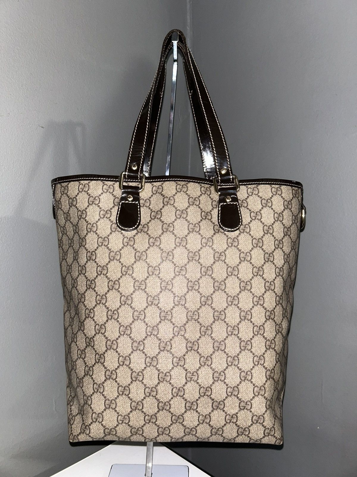 Gucci Gucci GG Supreme Coated Canvas Medium Tote bag Size ONE SIZE - 9 Thumbnail