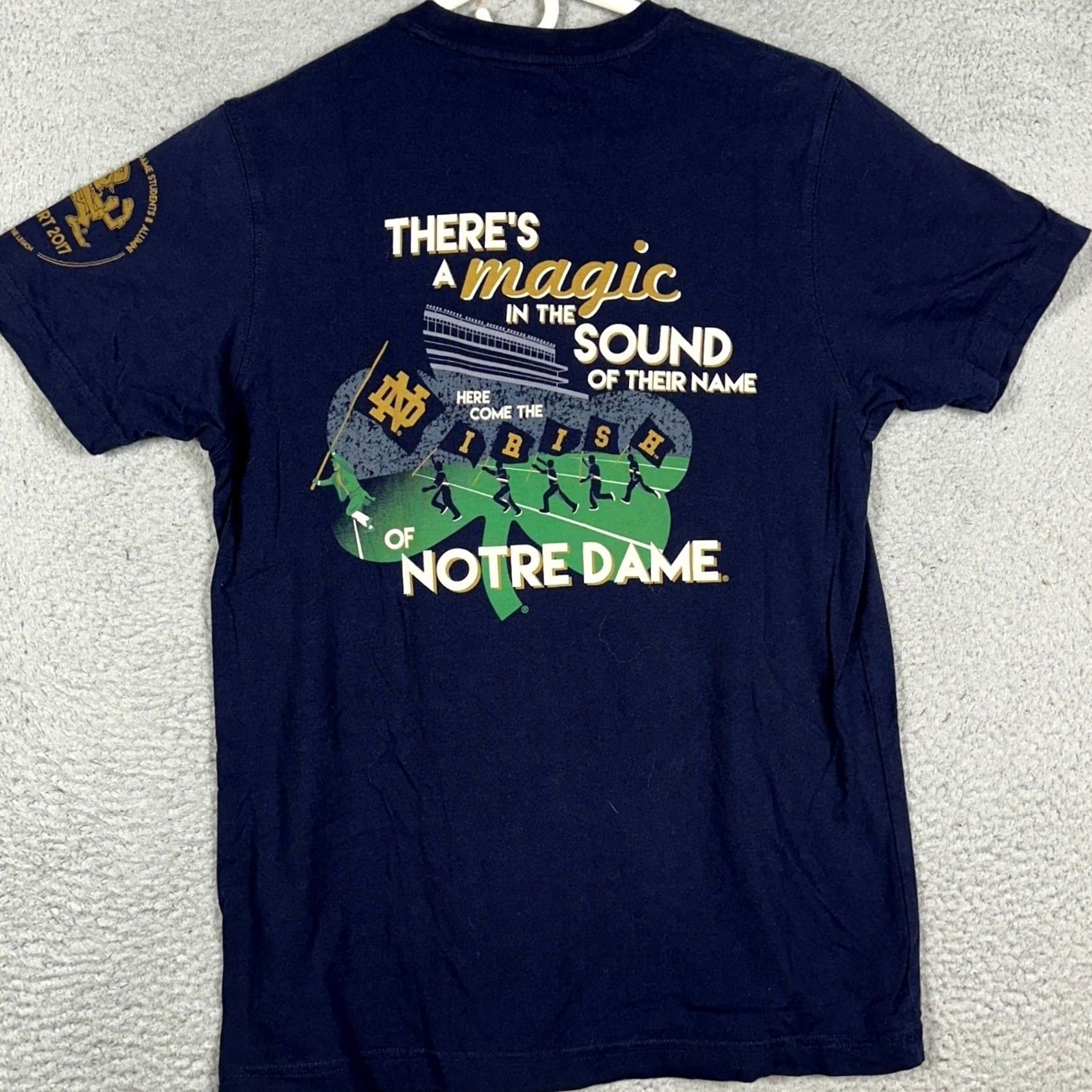 Vintage Notre Dame Fighting Irish The Shirt T-Shirt Mens Medium Navy Blue Football Tee Size US M / EU 48-50 / 2 - 3 Thumbnail