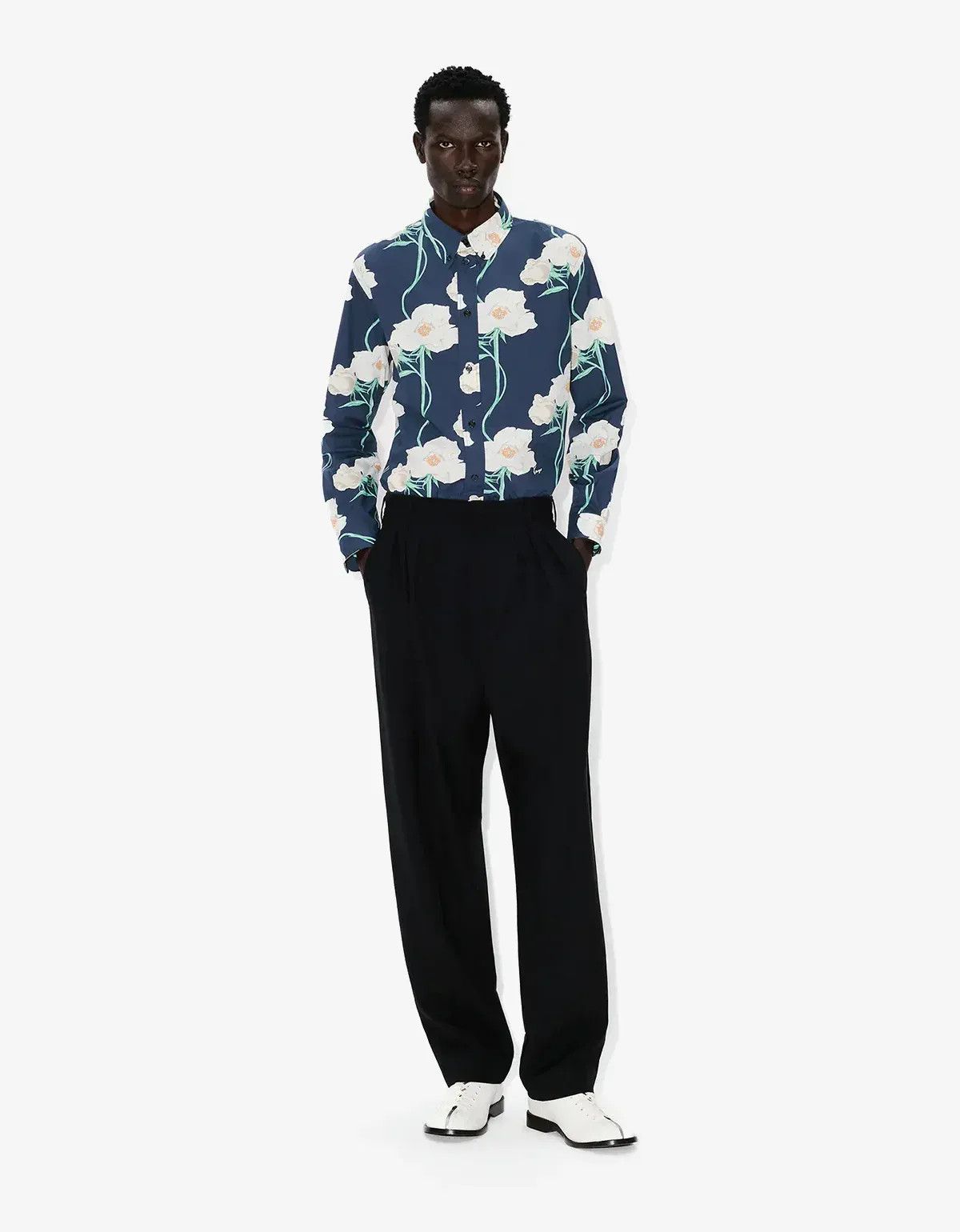 Kenzo Kenzo Archive Rose Blue Shirt SIZE 40 Size US L / EU 52-54 / 3 - 7 Thumbnail