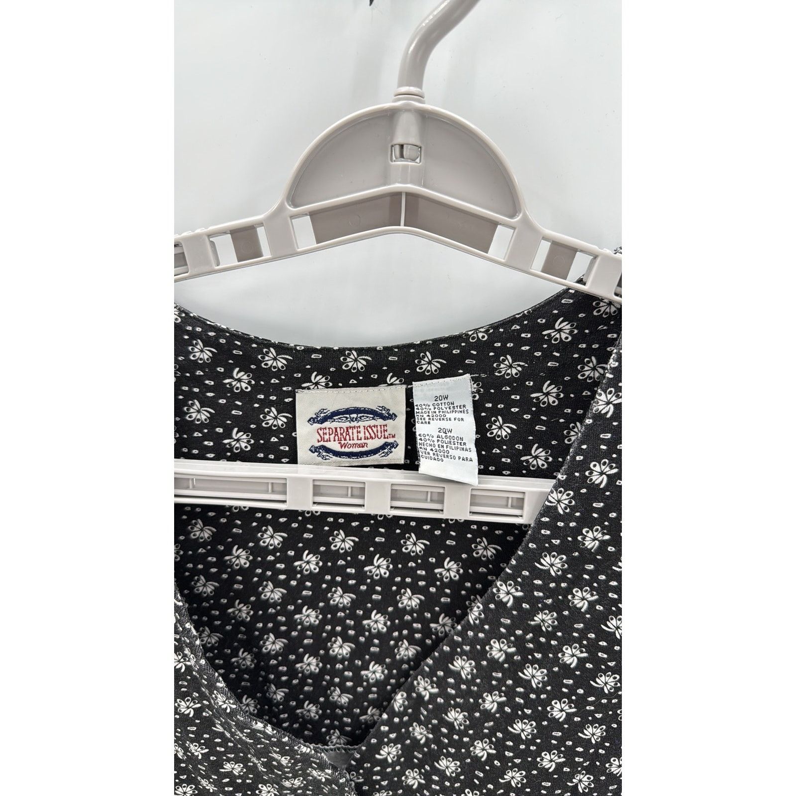 Vintage Vintage Separate Issue black white floral 90s romper size 20 Size 42" / US 20 - 8 Thumbnail