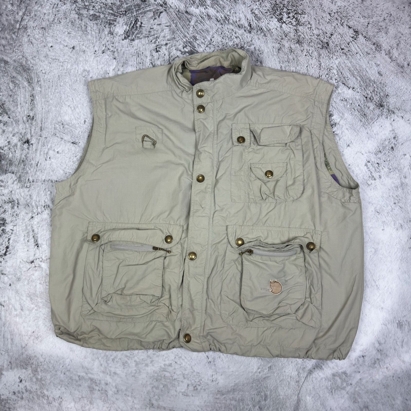 Fjallraven Fjallraven Men's beige Snap Button Multi Pockets Hiking Vest Size US L / EU 52-54 / 3 - 2 Thumbnail