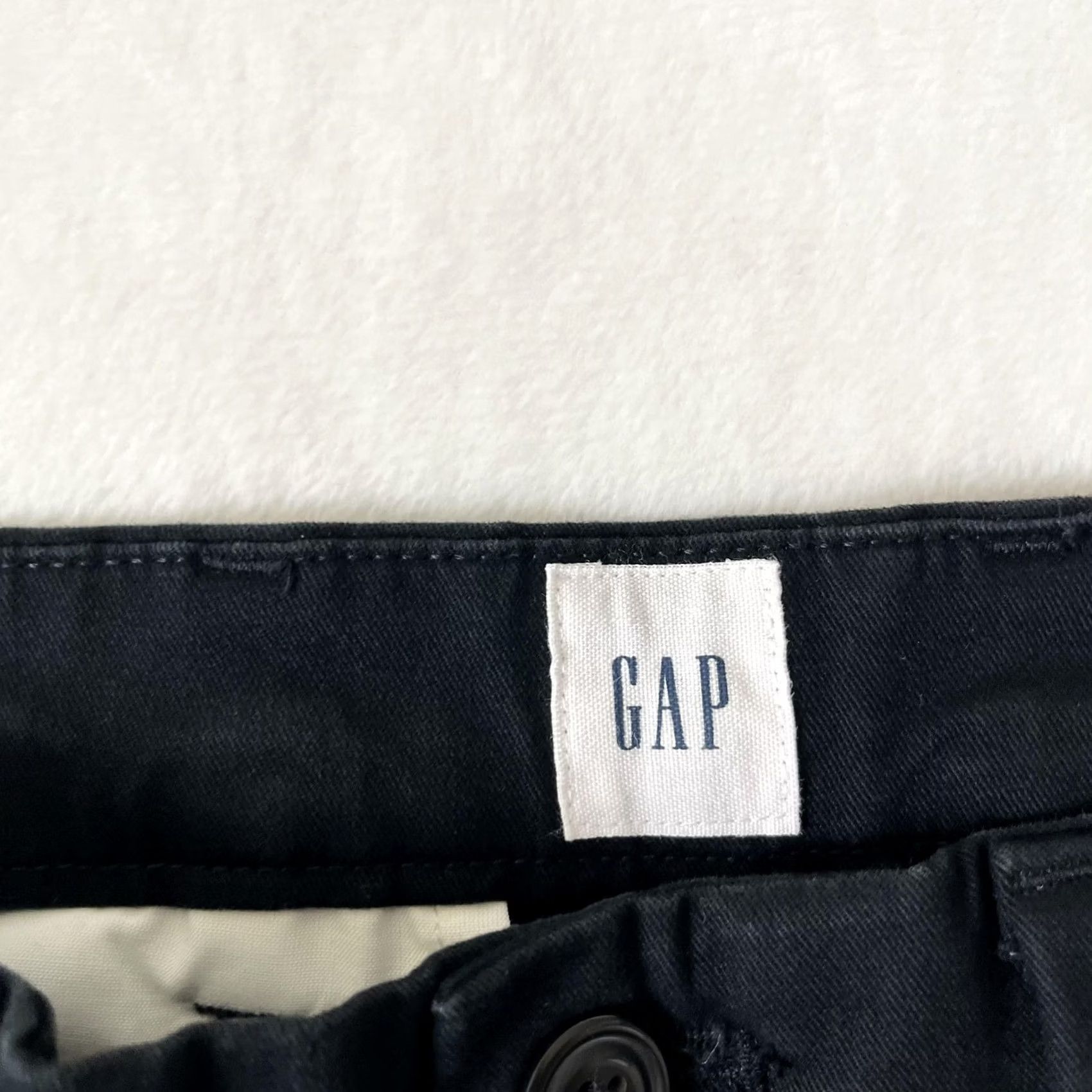 Gap Gap Essential Khaki Straight Pants Mens 29x30 Black Chino Regular Fit Twill Size US 29 - 4 Thumbnail