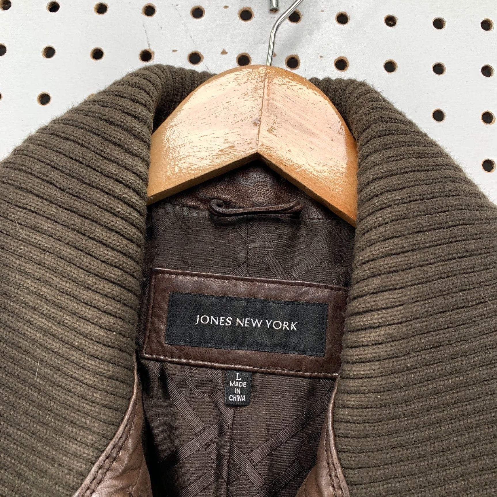 Jones New York Jones New York Leather Coat Womens Large Brown Belted Collared Genuine Coat Size L / US 10 / IT 46 - 5 Thumbnail