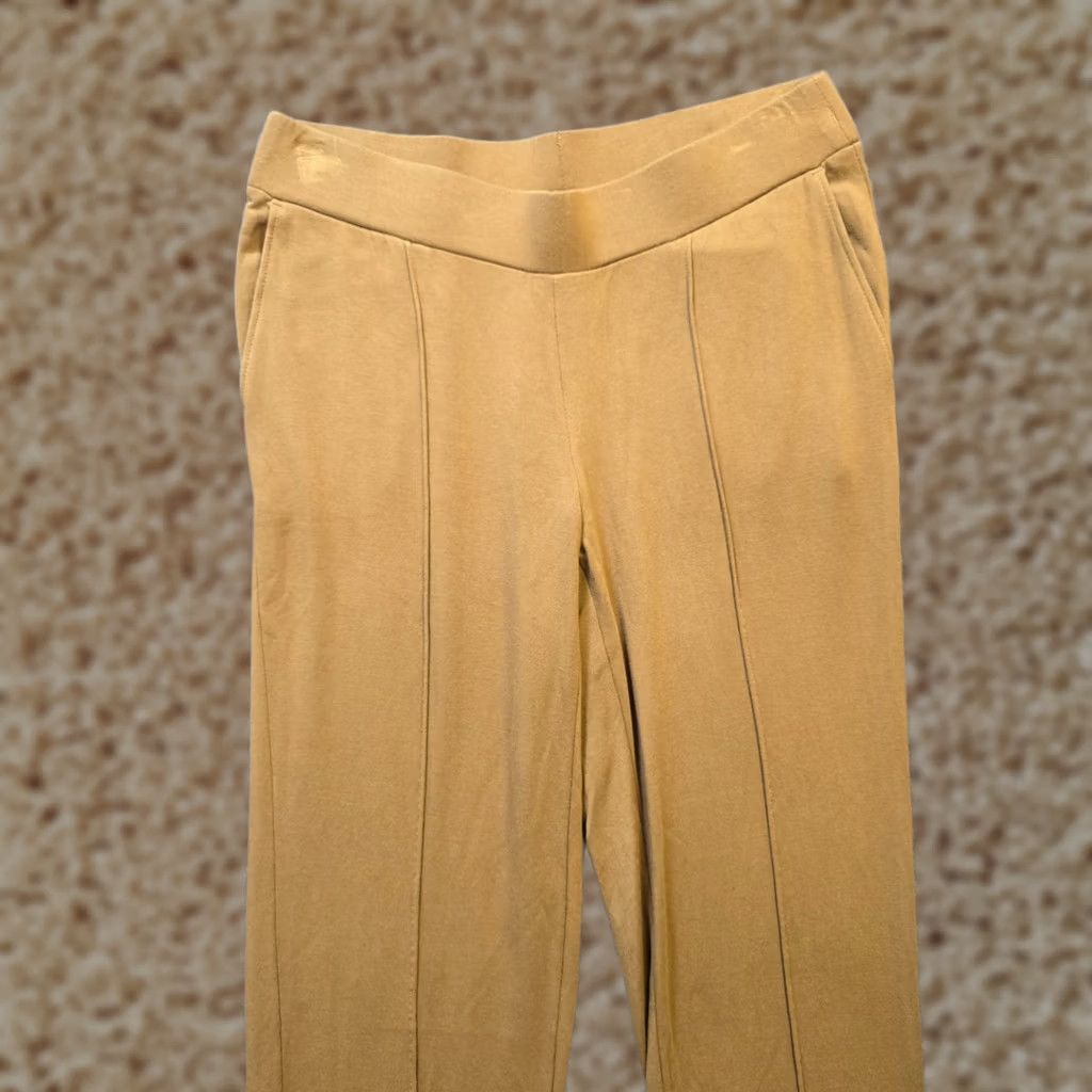 J. Jill J Jill XS Brown Yellow Slim Fleece Sweatpants Casual Lounge Size 26" / US 2 / IT 38 - 1 Thumbnail