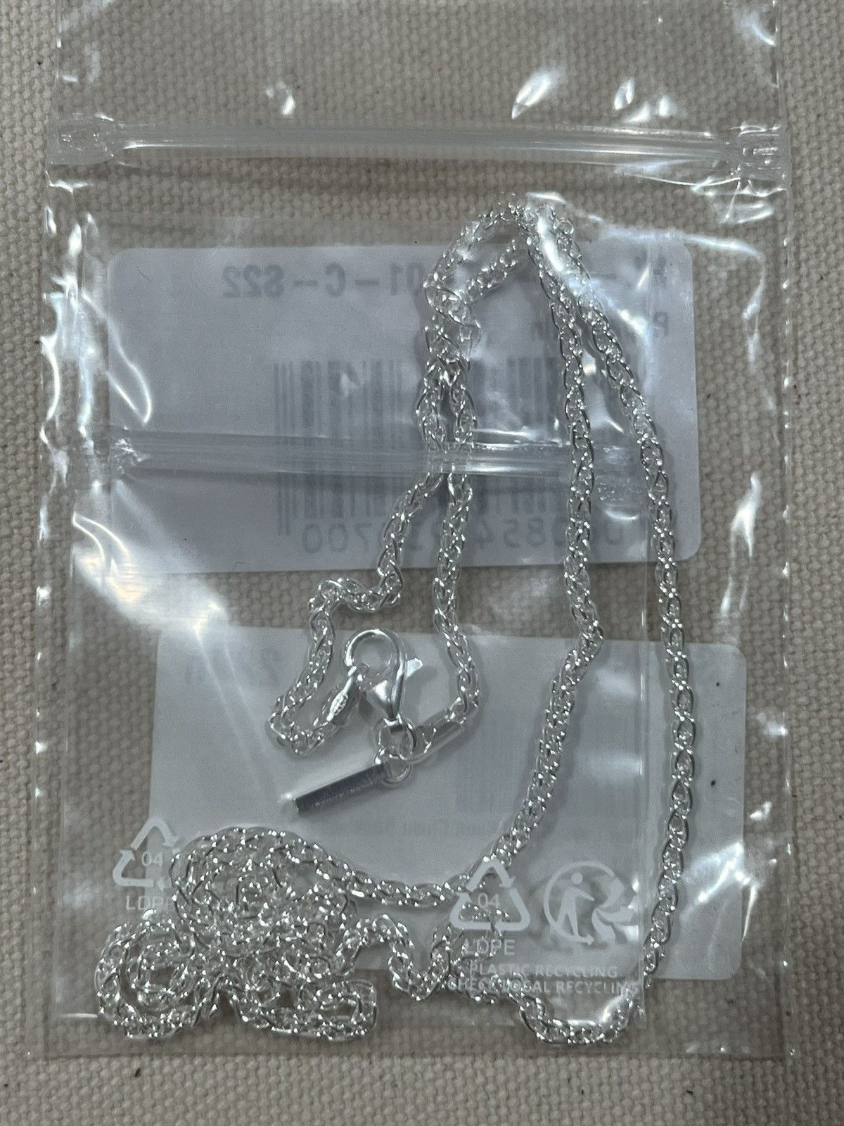 image of Sterling Silver Rope Chain Necklace, Men's