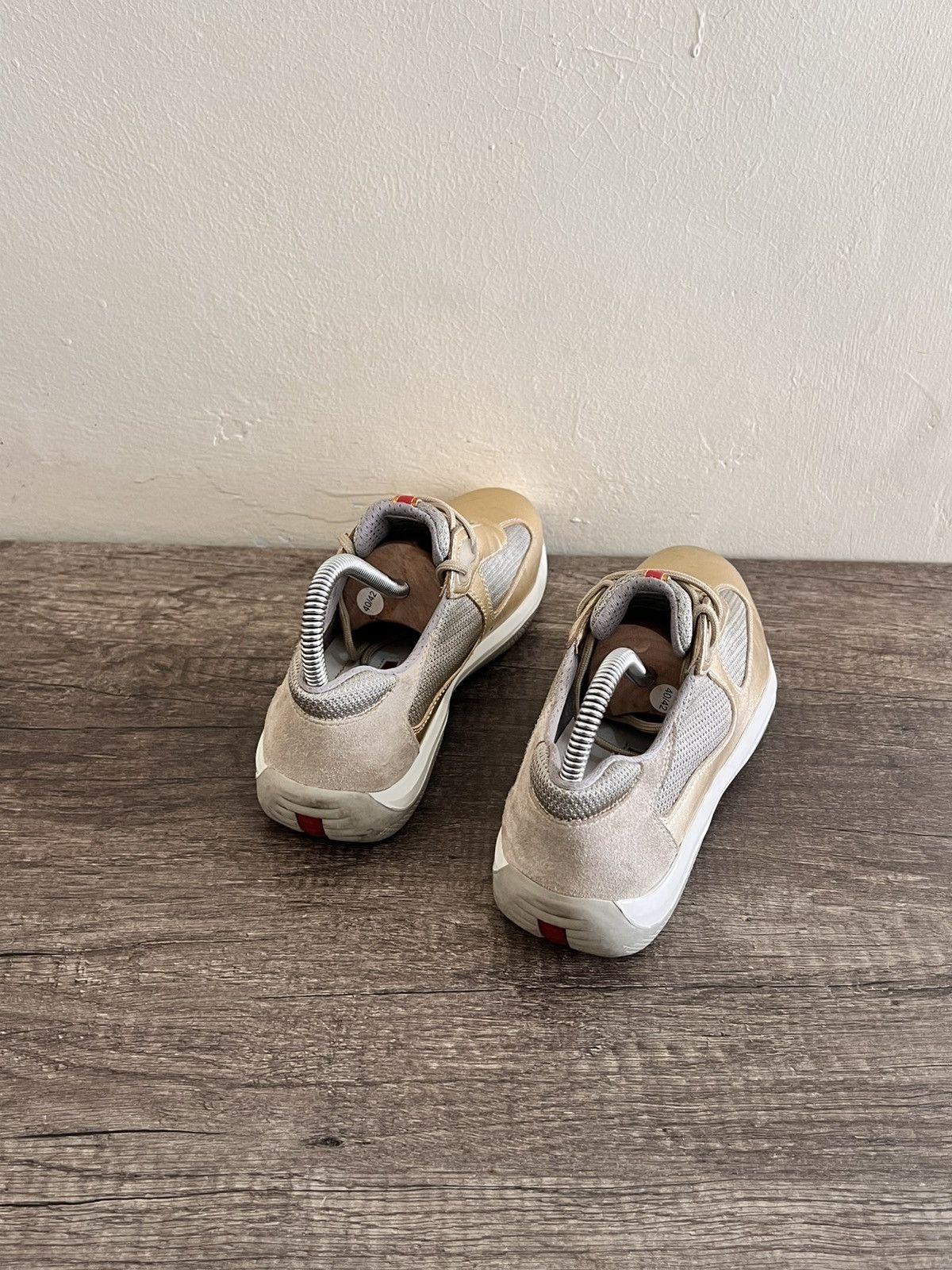 Prada Americas Cup Gold-mesh Sneakers Size US 7 / IT 37 - 5 Thumbnail