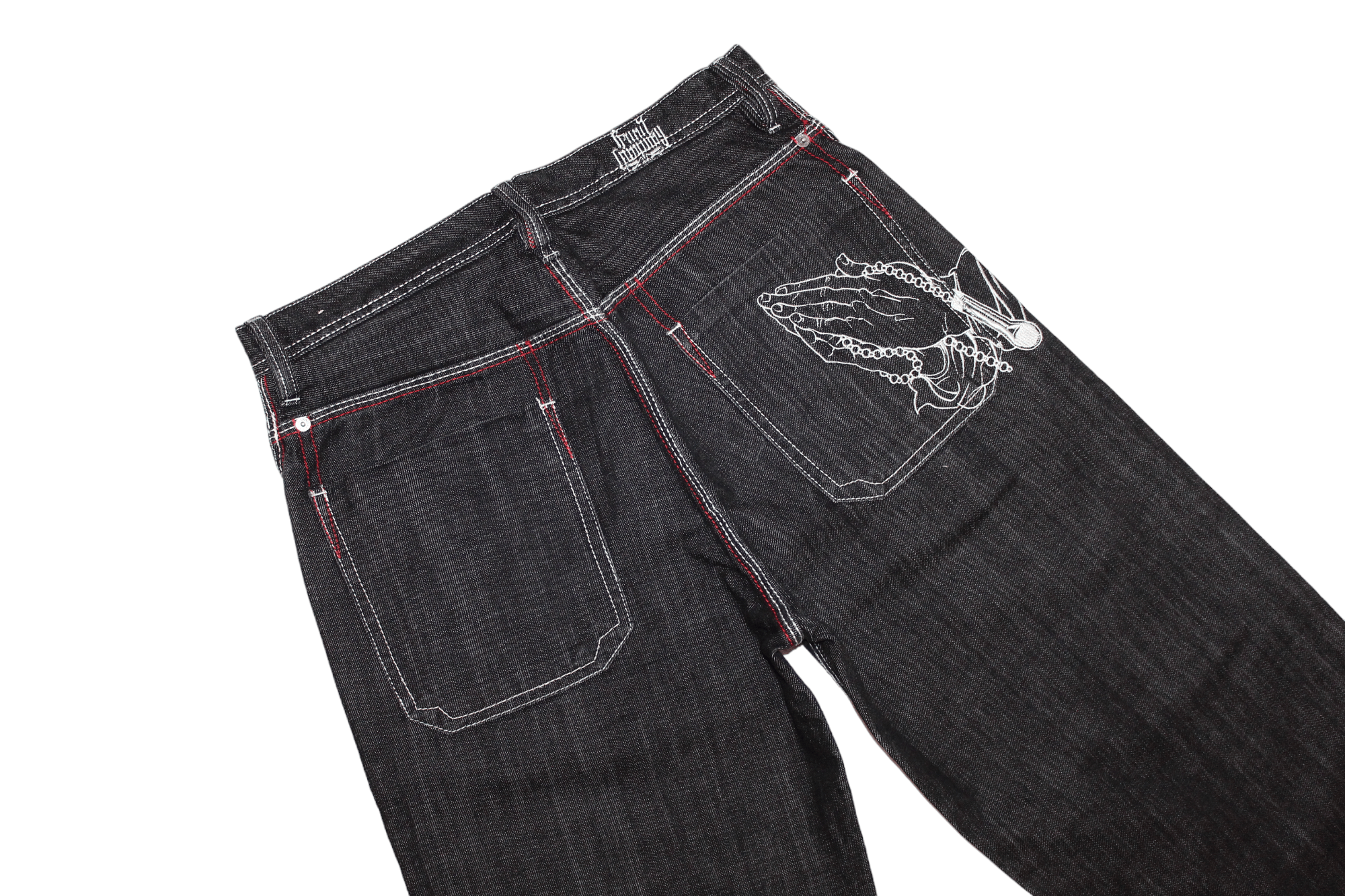 G-Unit 💥VTG💥 G-Unit OG Logo Embroidery Baggy Raw Denim Jeans Size US 32 / EU 48 - 4 Thumbnail
