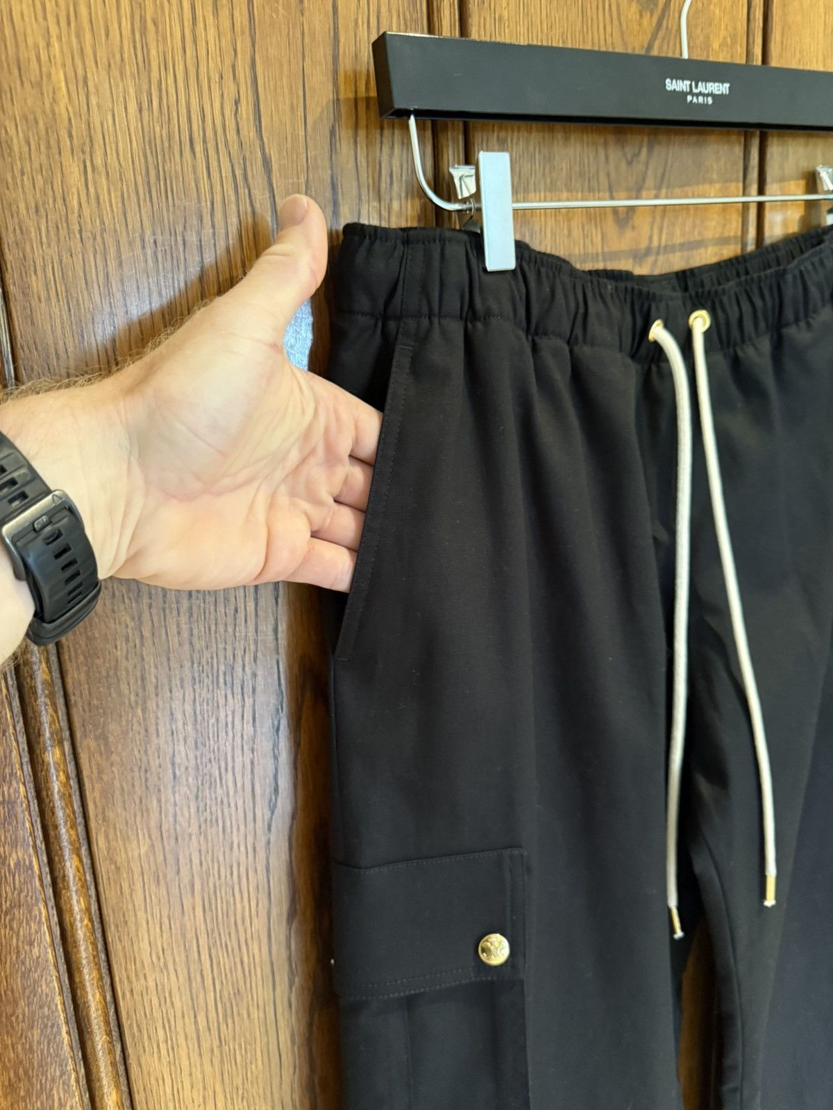 Celine SS24 Celine black cargo trousers pants Hedi Slimane 48 50 Size US 32 / EU 48 - 13 Thumbnail