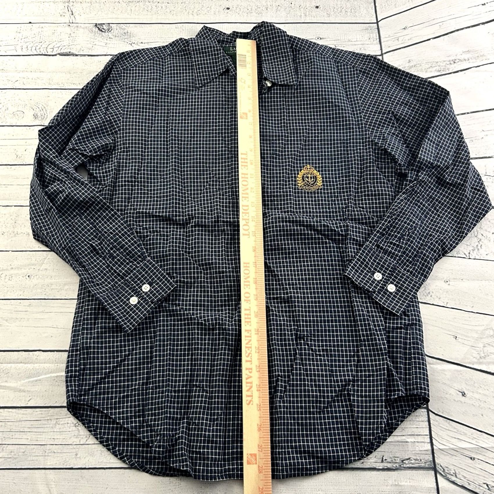 Ralph Lauren Lauren Ralph Lauren Long Sleeve Plaid Button Front Shirt Blue Size 6 Womens Blouse Size M / US 6-8 / IT 42-44 - 4 Thumbnail