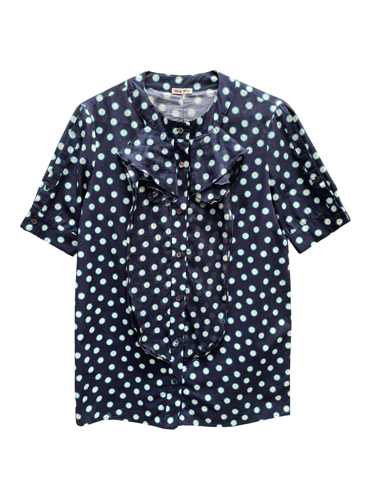 Miu Miu Miu Miu Croisiere Pre-Spring 2011 Archived Ruffle Blouse Size XS / US 0-2 / IT 36-38 - 1 Thumbnail