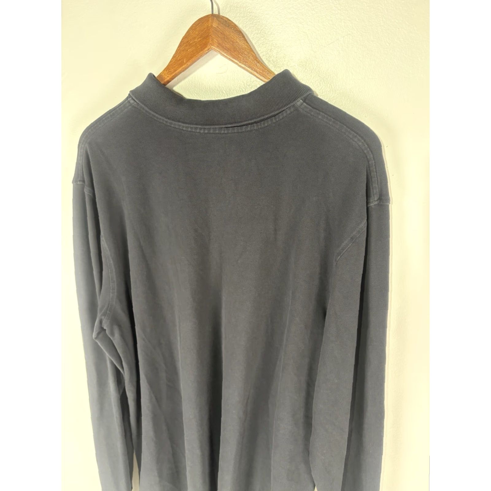 Lands' End VINTAGE Lands End Men's Polo Shirt XL Black Long Sleeve Casual Preppy Cotton Spandex Size US XL / EU 56 / 4 - 5 Thumbnail